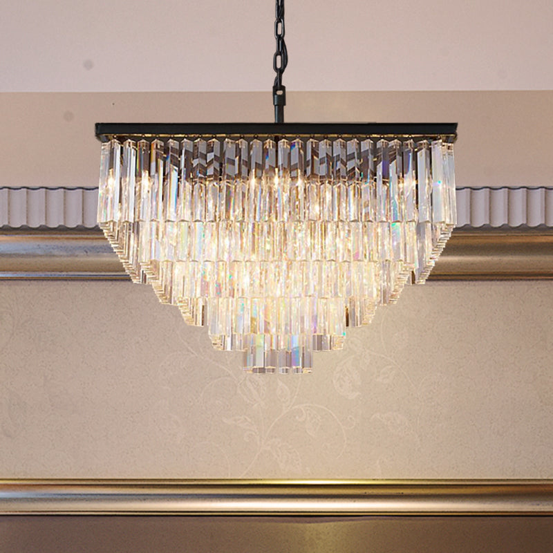 Ariel Cascading Crystal Elegance: Modern Chandelier (5 Tiers or More)