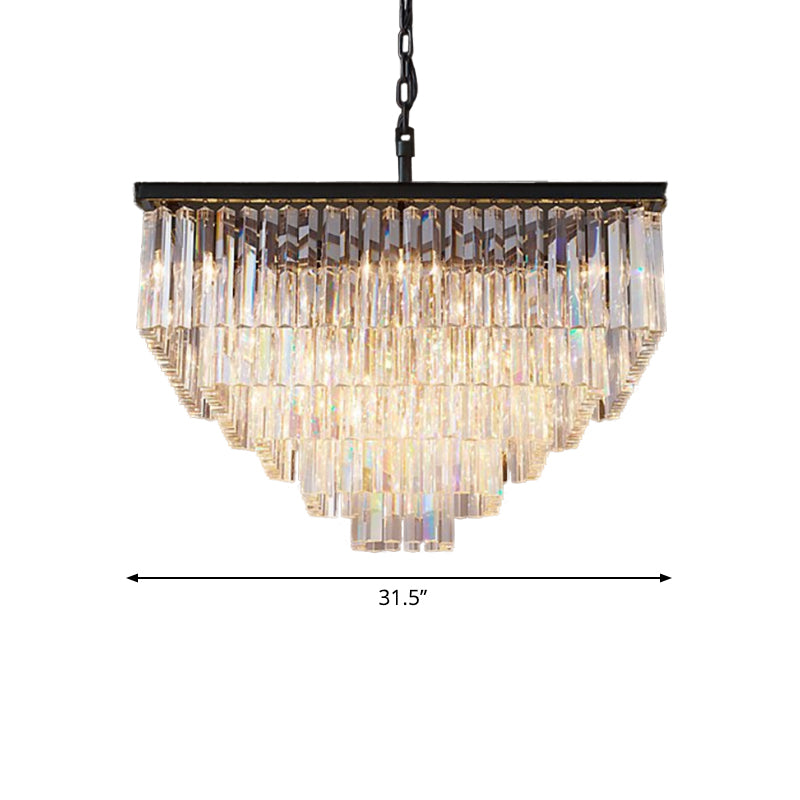 Ariel Cascading Crystal Elegance: Modern Chandelier (5 Tiers or More)