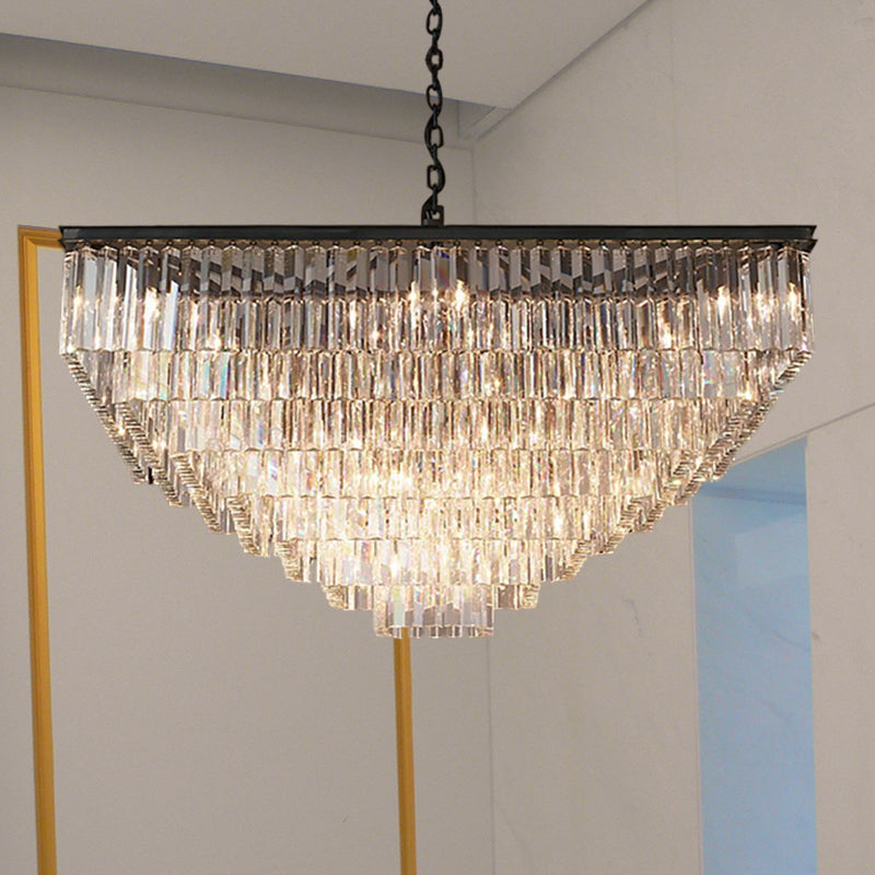 Ariel Cascading Crystal Elegance: Modern Chandelier (5 Tiers or More)