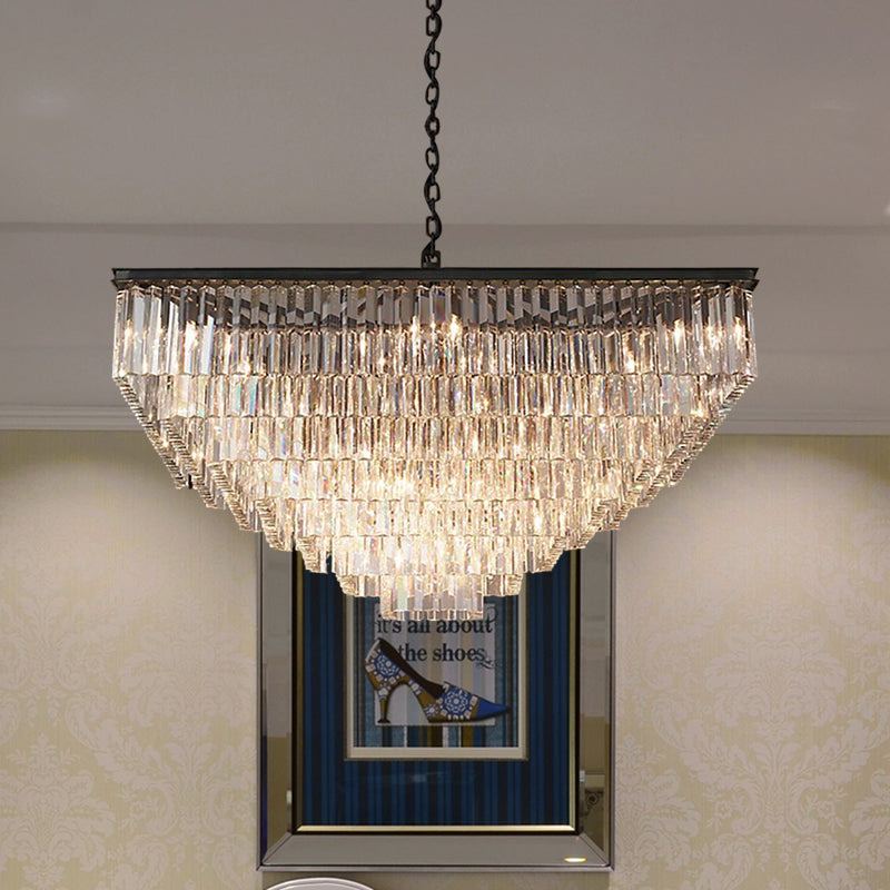 Ariel Cascading Crystal Elegance: Modern Chandelier (5 Tiers or More)