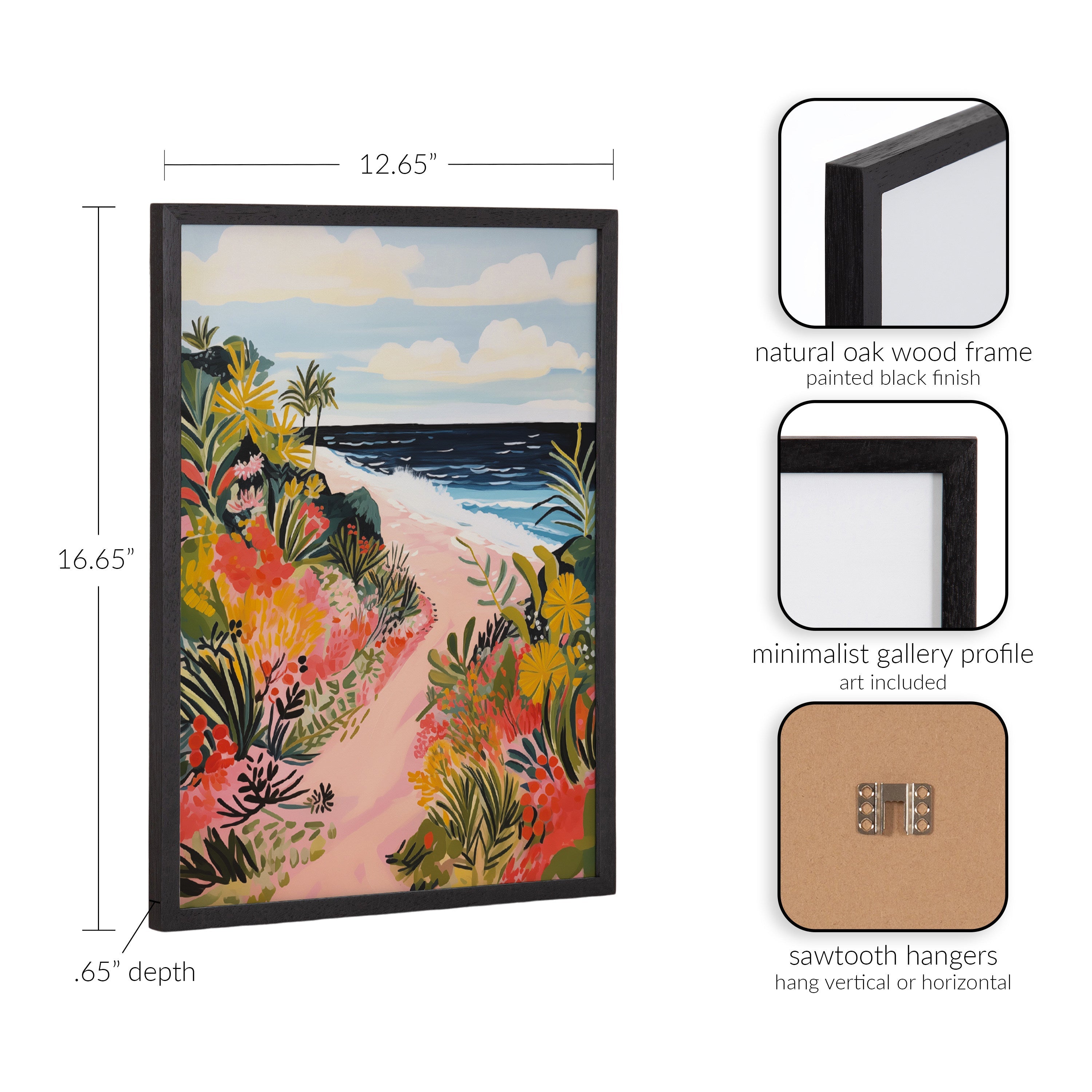 Gallery Tropical Bright Ocean Path Landscape Print by The Creative Bunch Studio