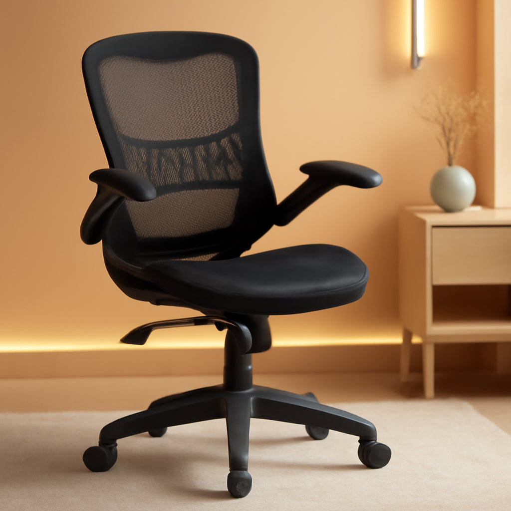 Office Star Ventilated Desk Chair With Breathable Mesh Seat Back Black Base