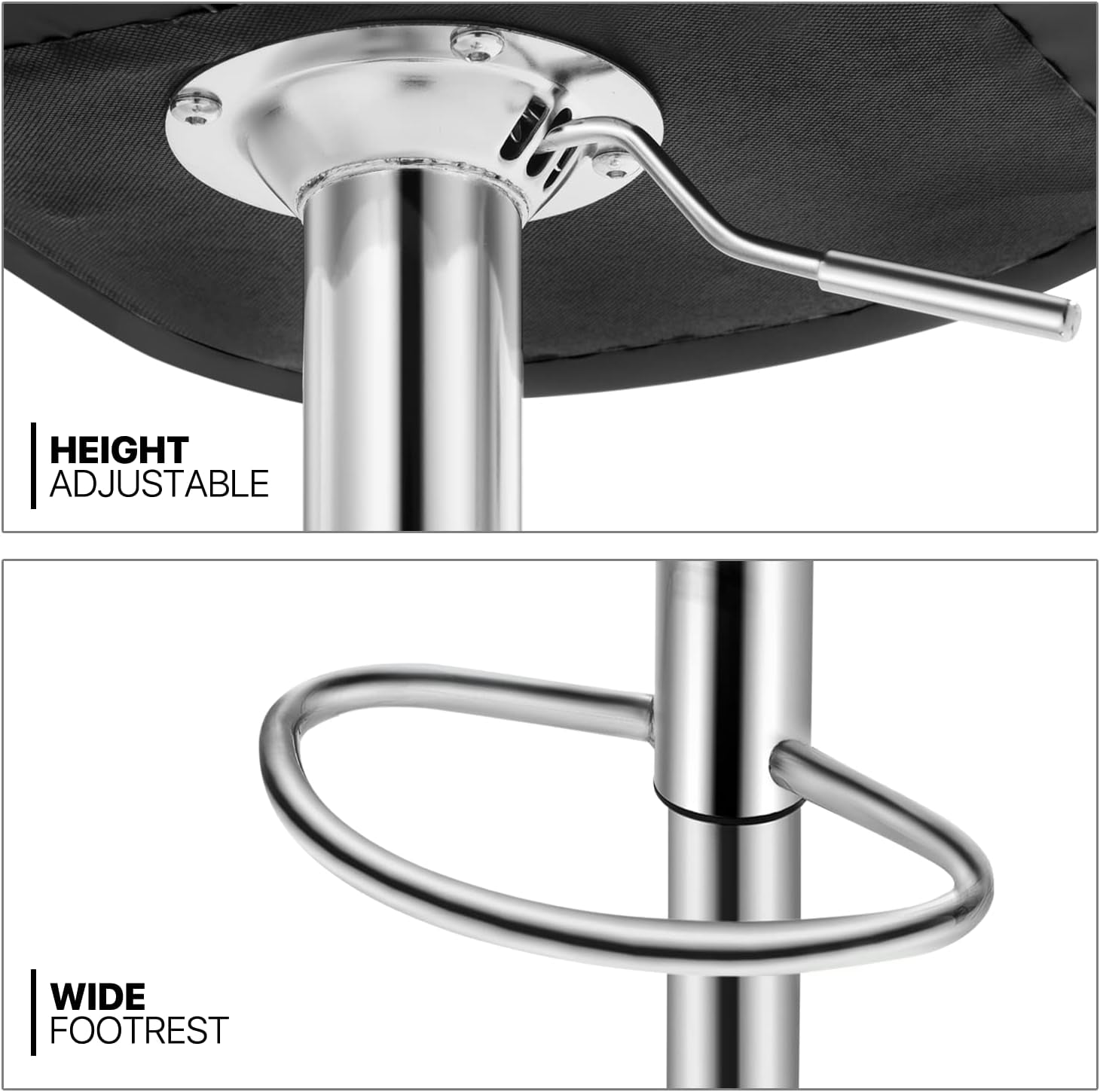 Adjustable Swivel Bar Stools Set of Two Cyan