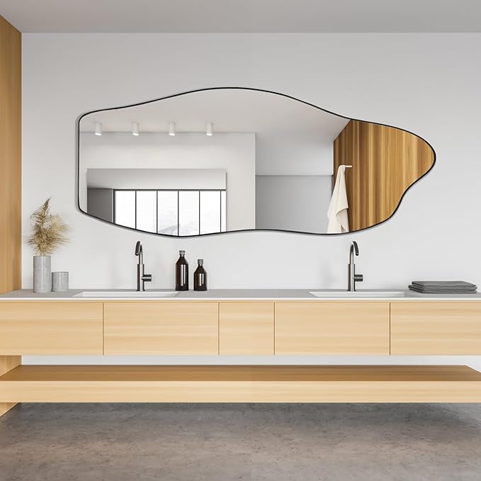 Sapphire Irregular Mirror - Elegant Asymmetrical Wall Mirror | Alpken