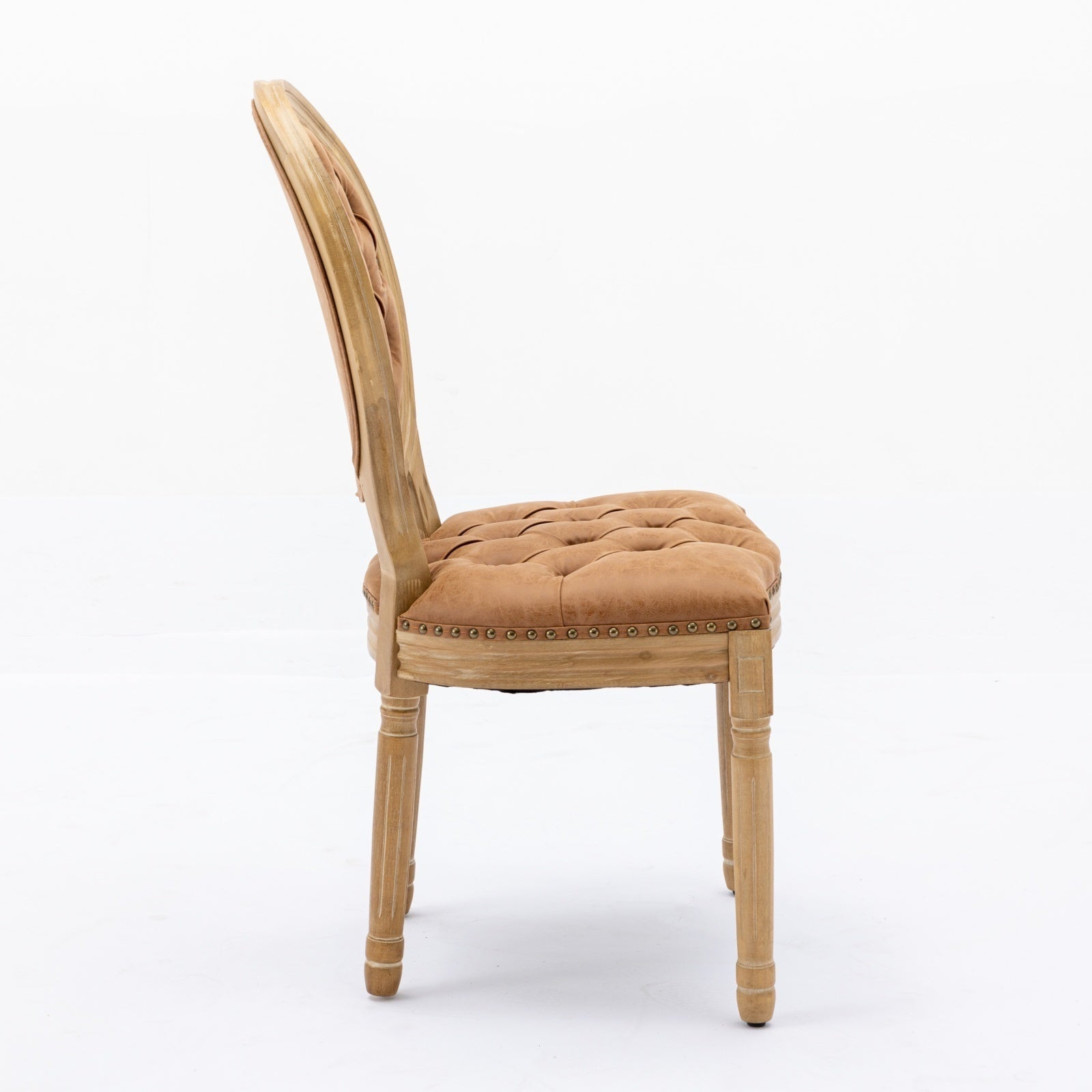 Set of 2 French Style Solid Wood Antique Dining Chairs