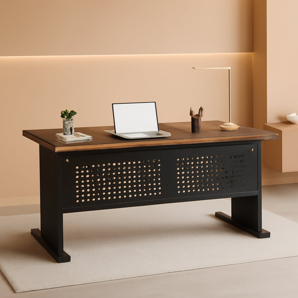 63 Inch L Shaped Desk With File Cabinet For Home Office