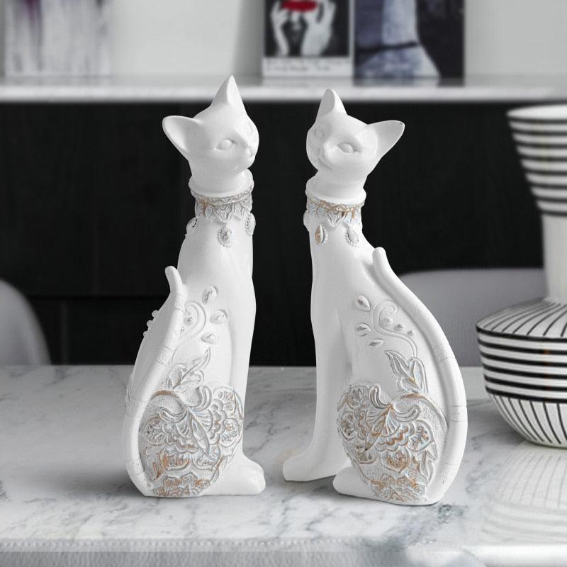 Figurine Decorative Resin Cat statue - PRHOMZ