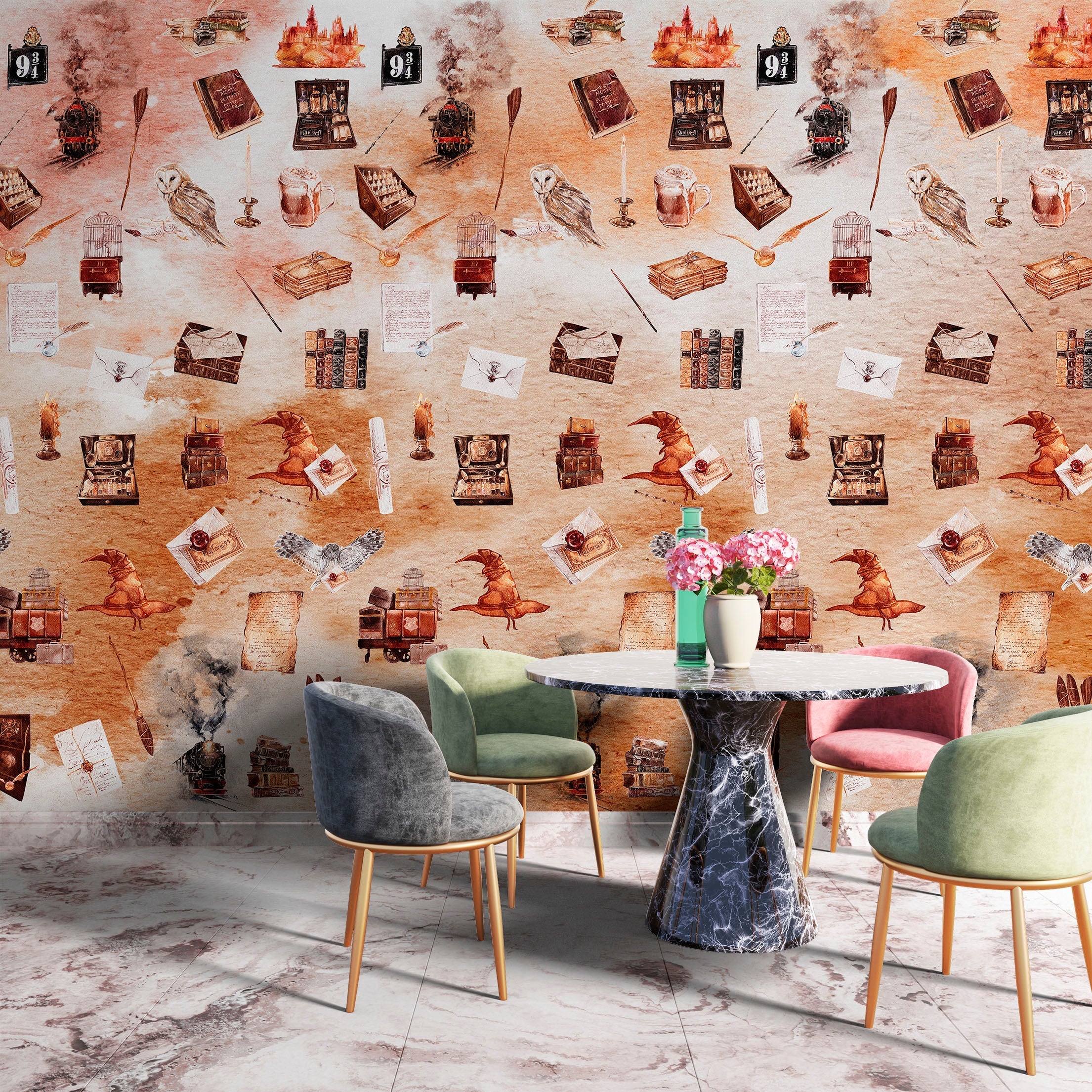 Wizardly World Fantasy Wallpaper Pattern. #6374