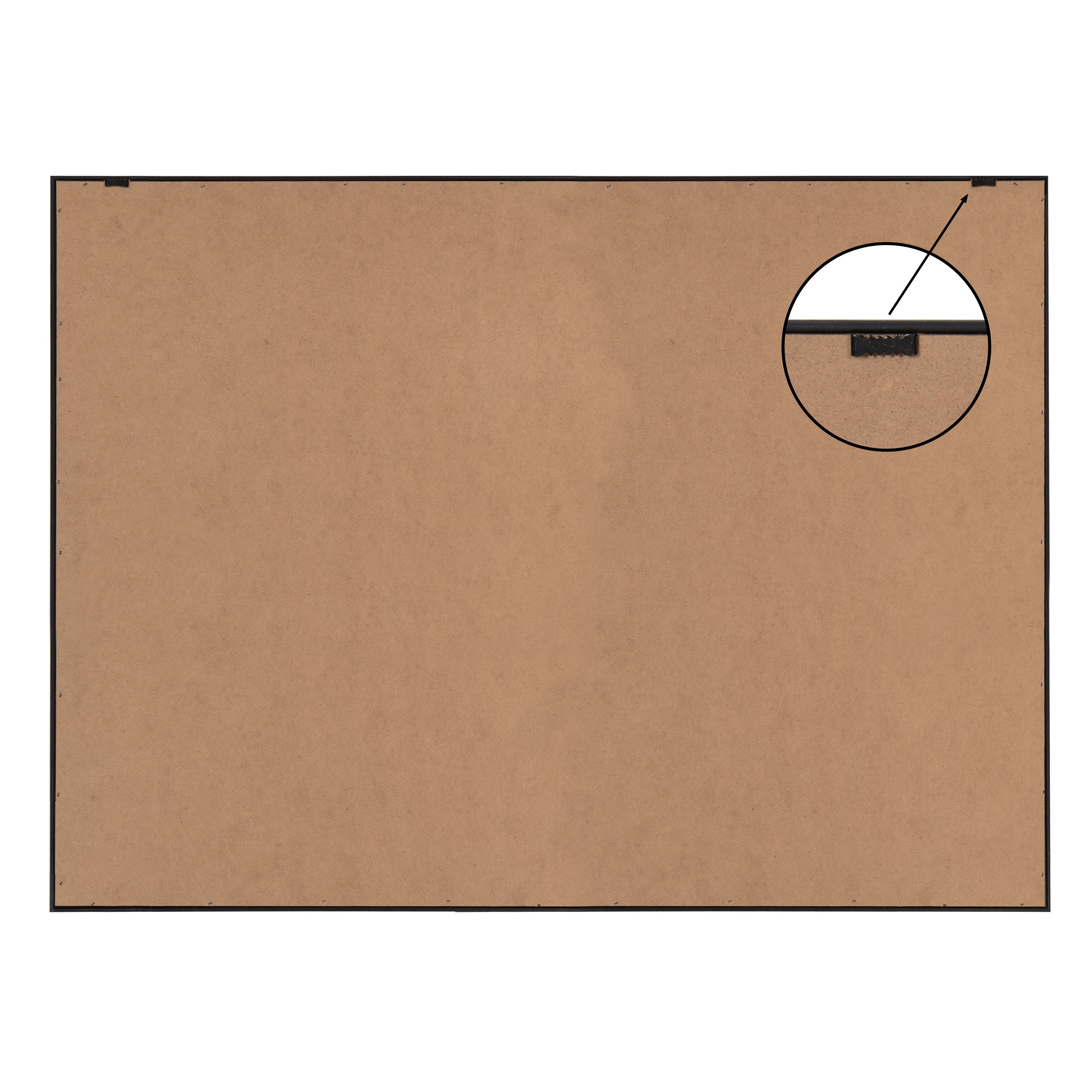 Sylvie Vintage Black and White World Map Framed Canvas by The Creative Bunch Studio