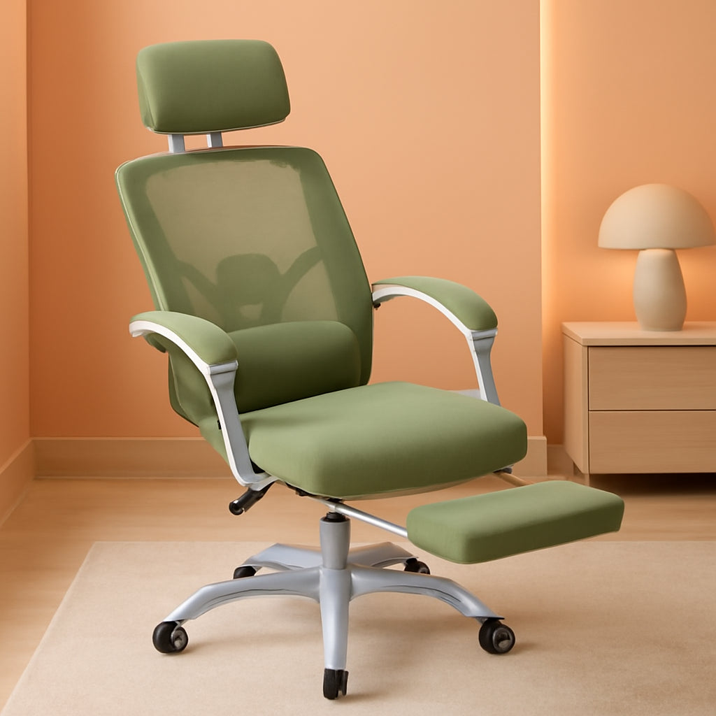 Green Ergonomic High Back Mesh Office Chair Lumbar Support