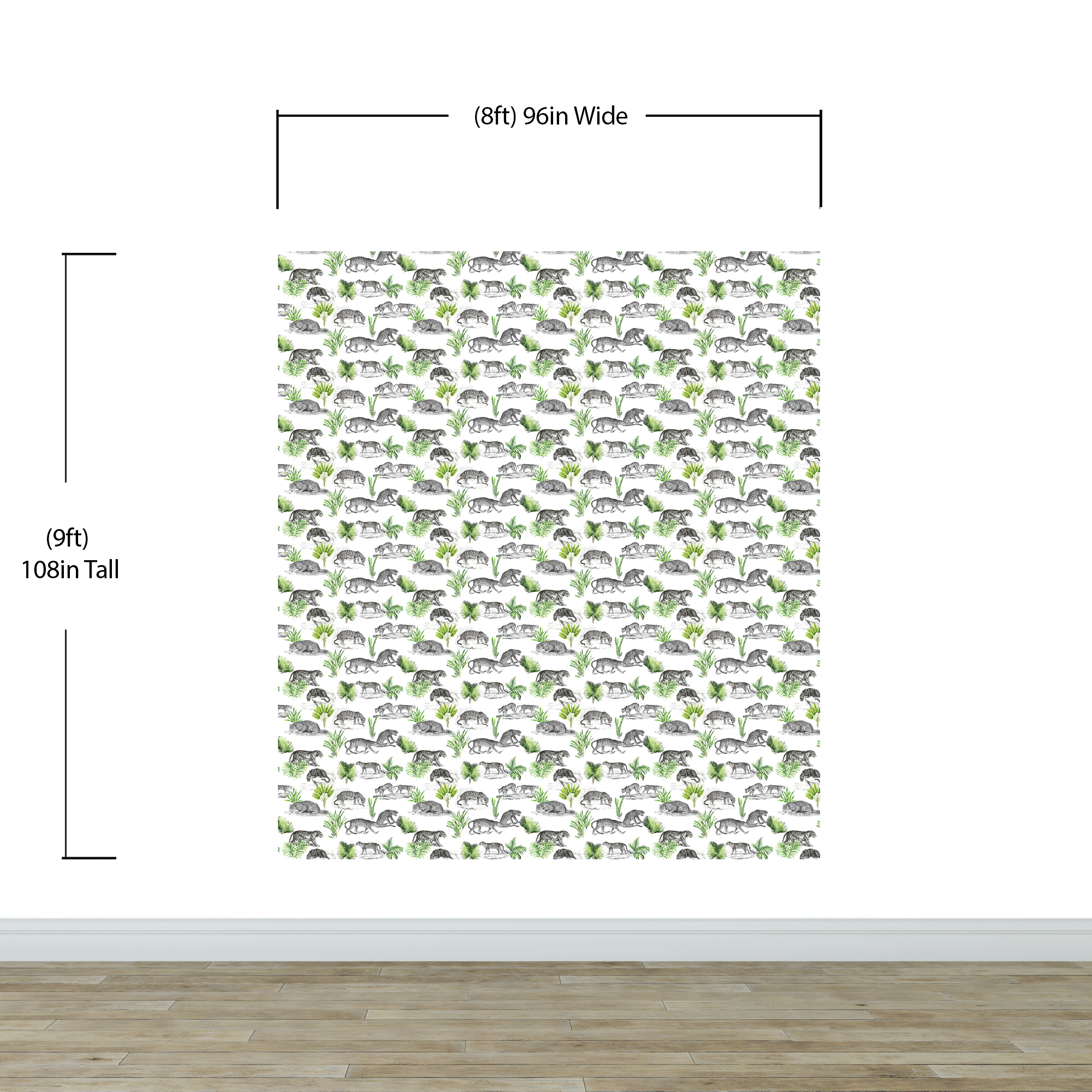 Tiger and Leopard Wallpaper Pattern. Safari Animal Print Wall Mural. #6478