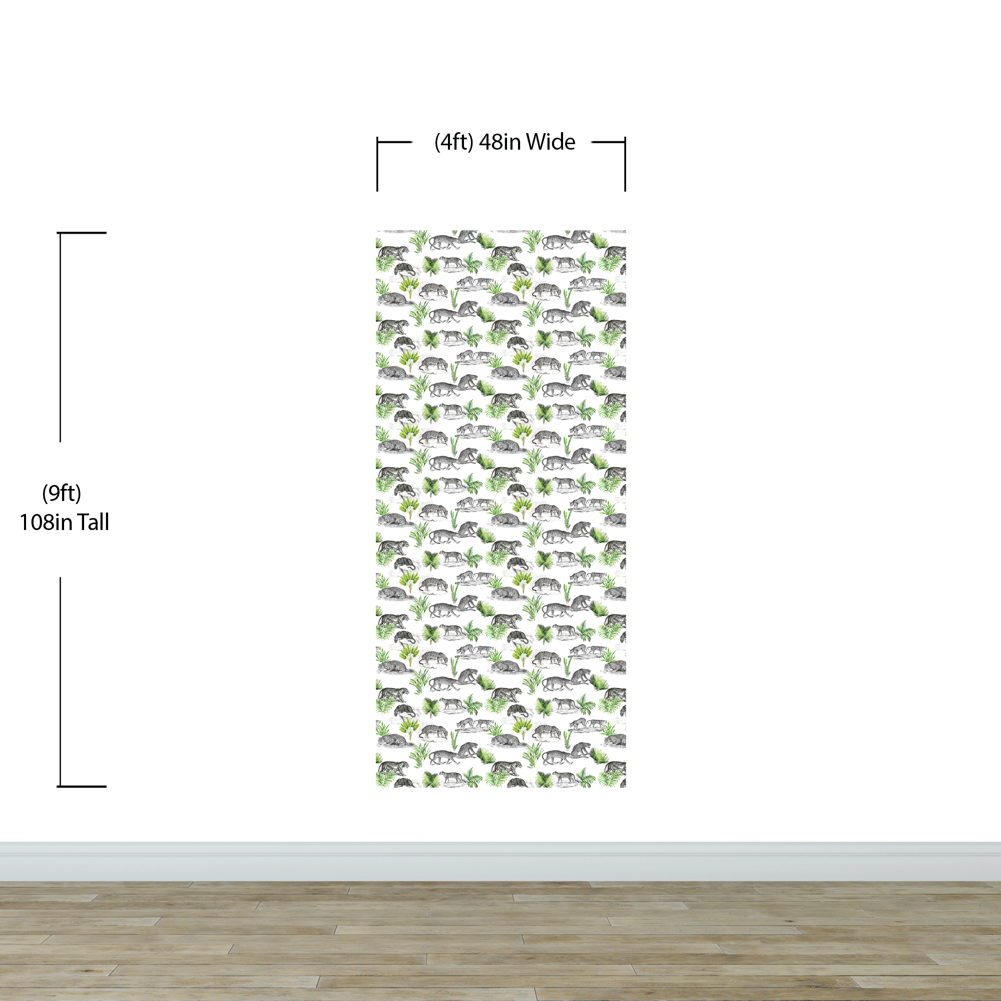 Tiger and Leopard Wallpaper Pattern. Safari Animal Print Wall Mural. #6478
