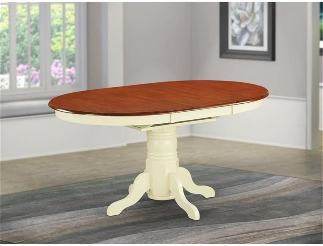 Avon Oval Dining Table 42x60 Inch Buttermilk Cherry Finish