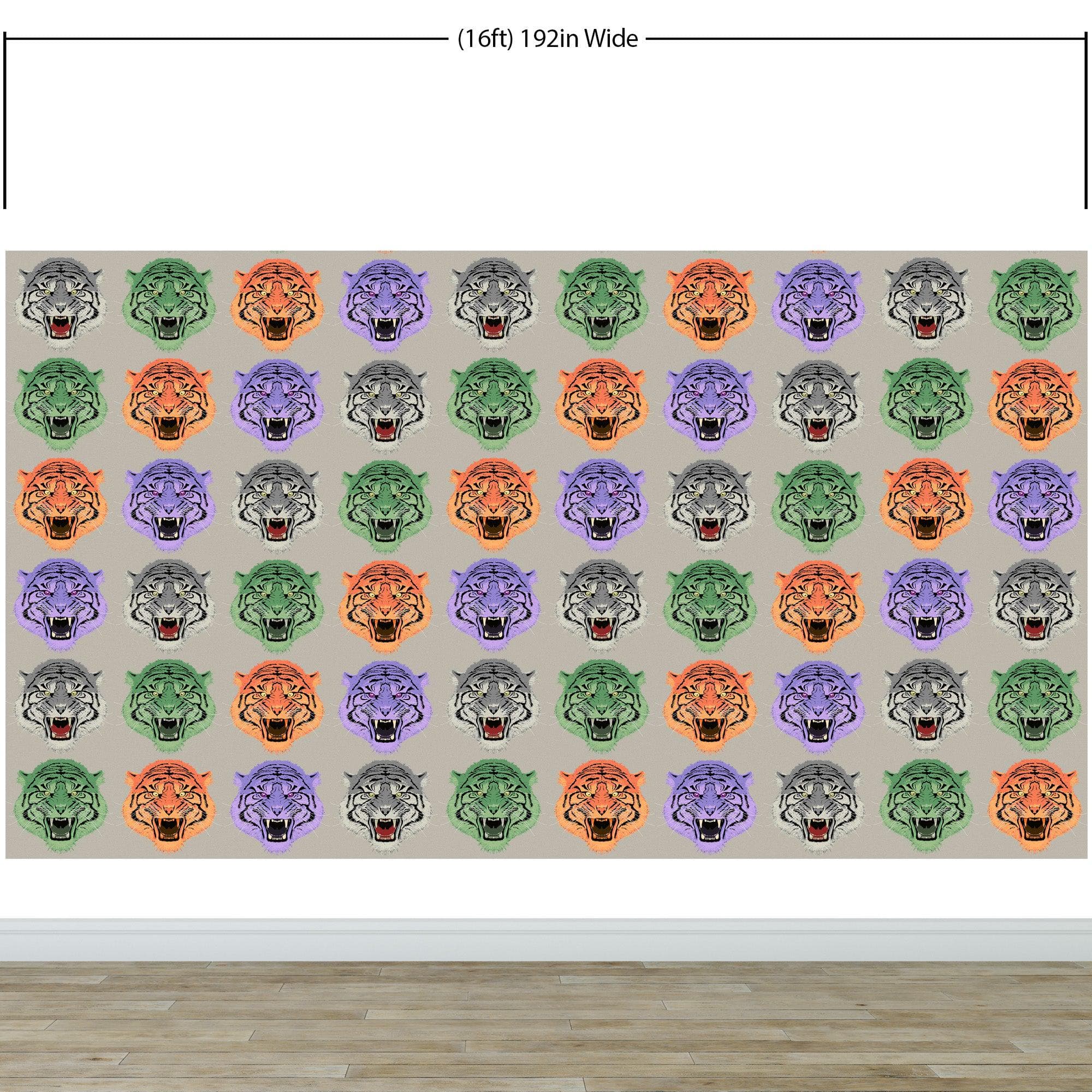 Asian Tiger Wallpaper Peel and Stick Wall Mural. #6573