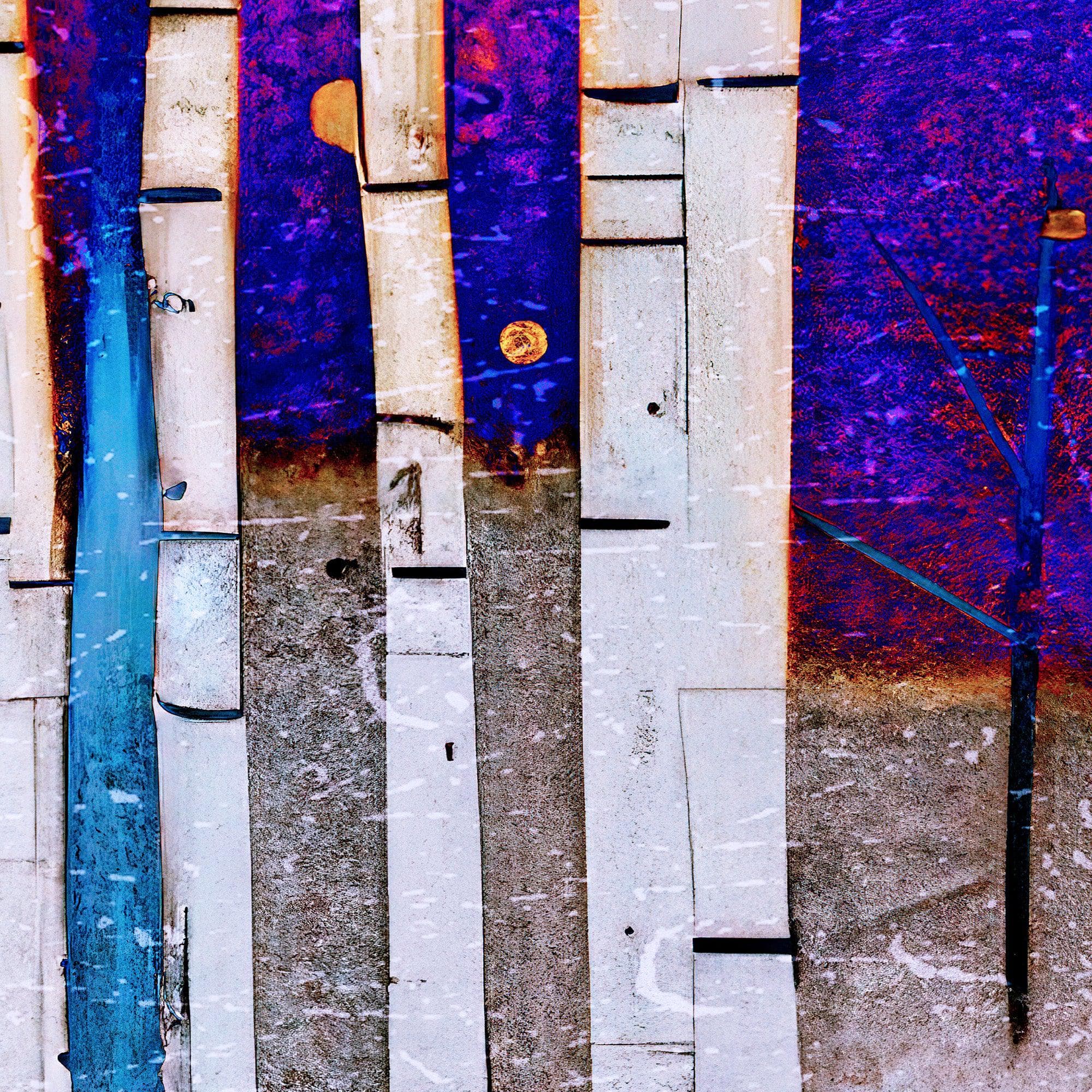 Colorful Vibrant Birch Tree Forest Wallpaper. #6649