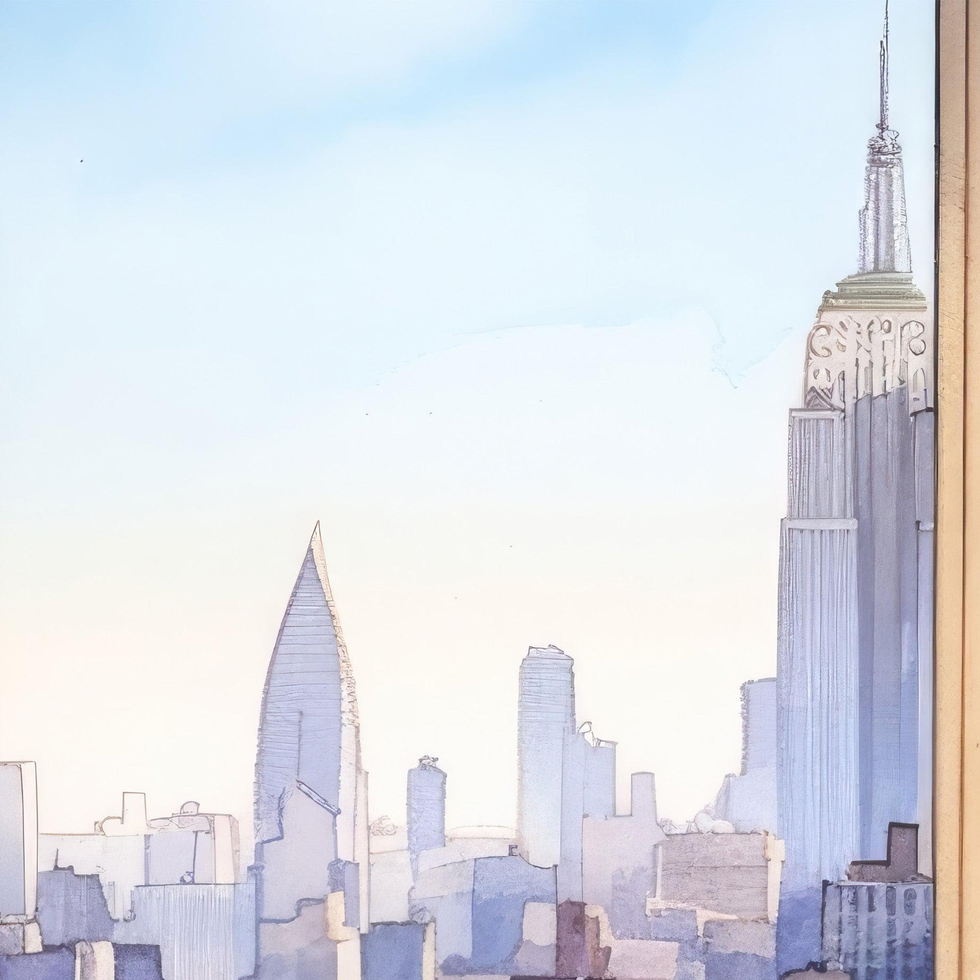 New York City Penthouse View Wallpaper Mural. #6660