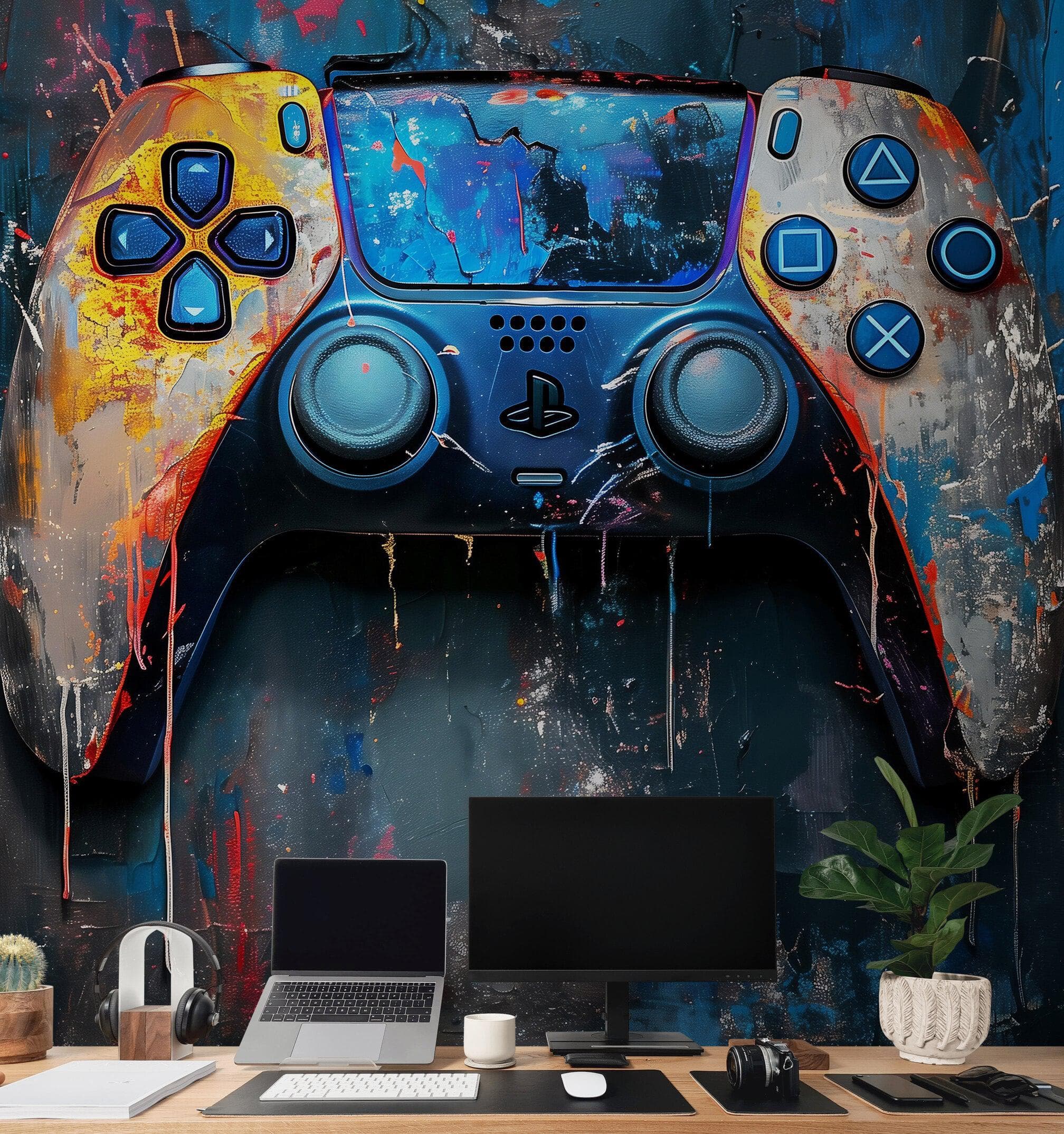Playstation Gamer Wallpaper Mural. #6913