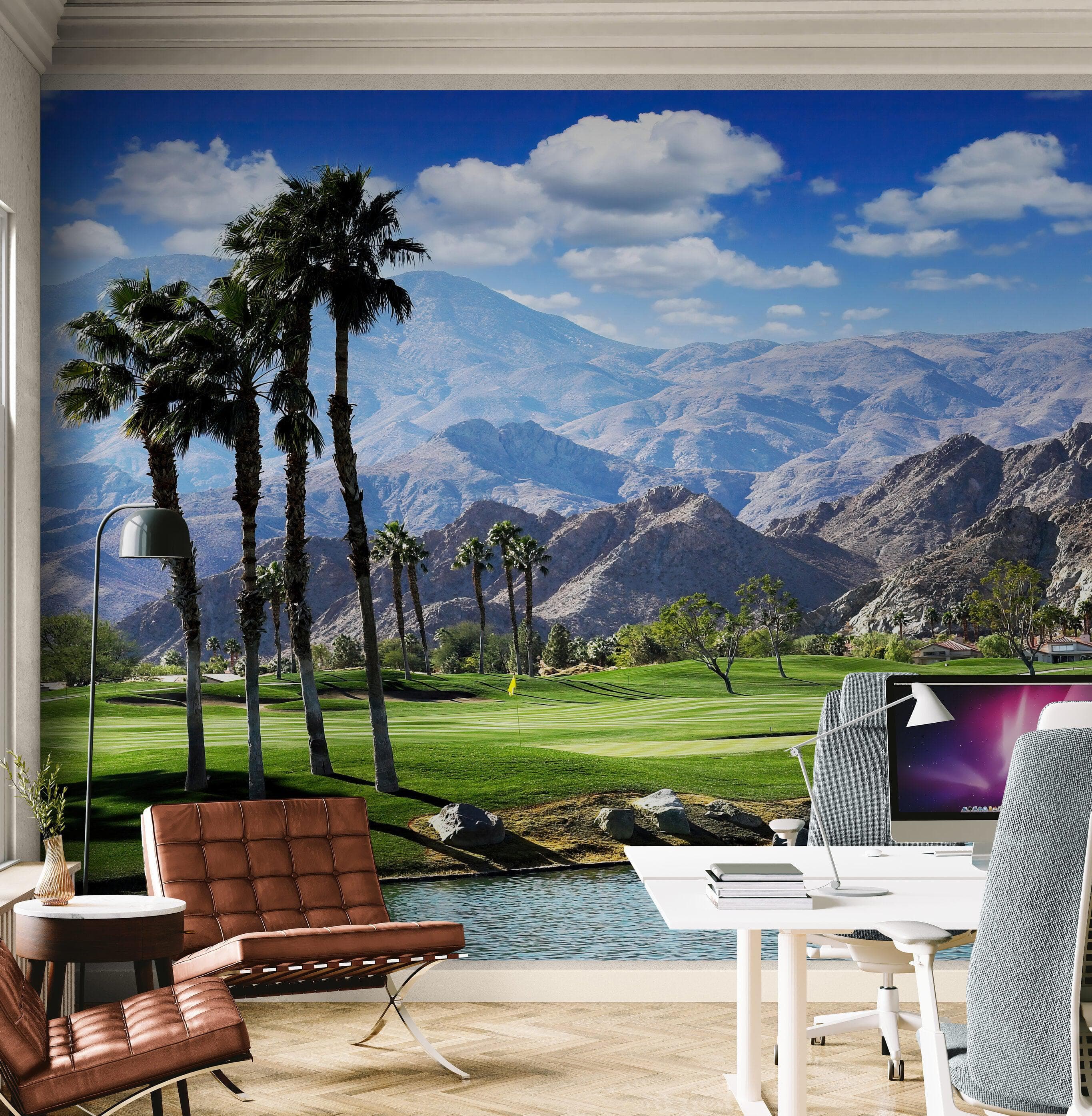 Palm Springs Golf Course Wallpaper Mural. #6979