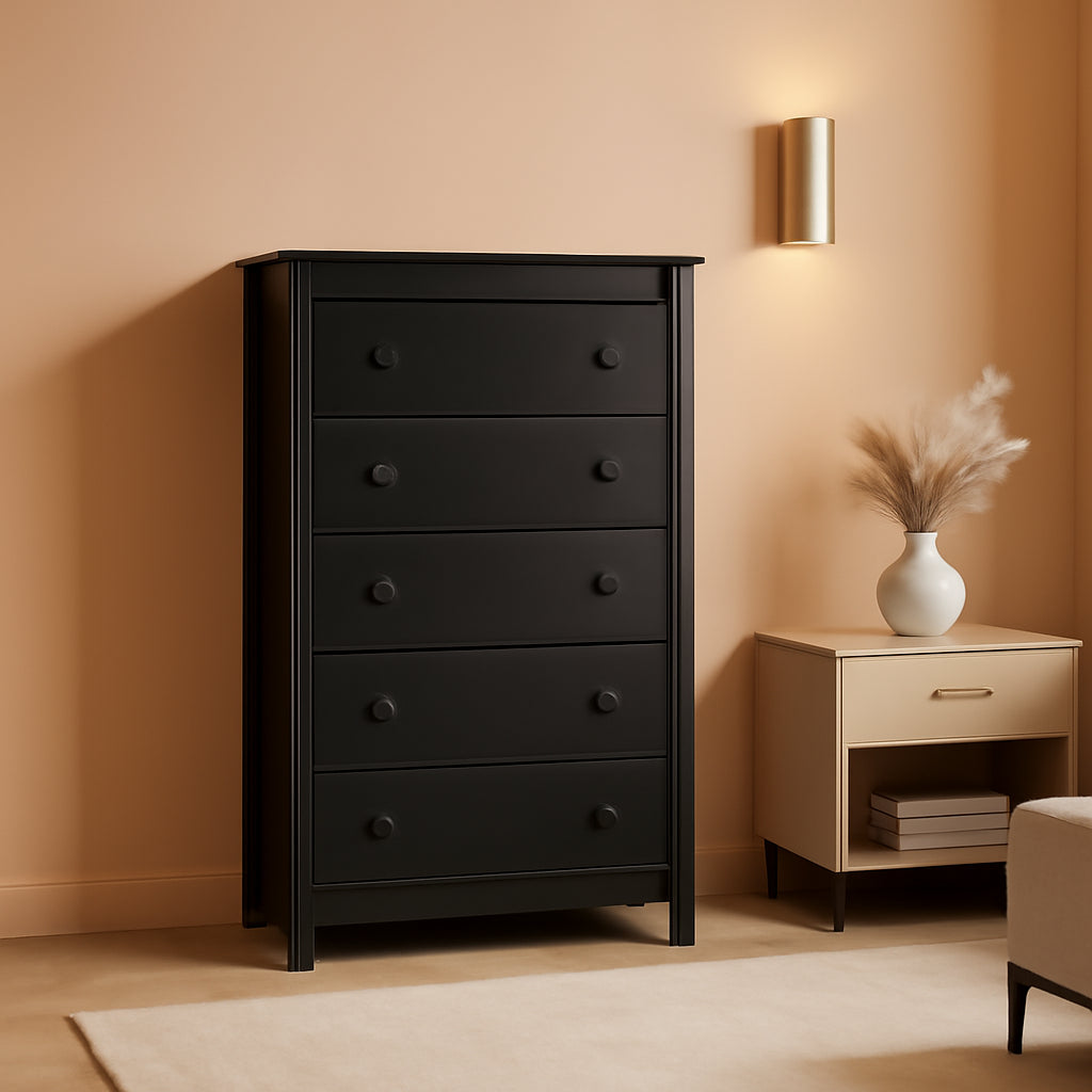 Kenton 5 Drawer Dresser For Kids Bedroom With Anti Tip Kit