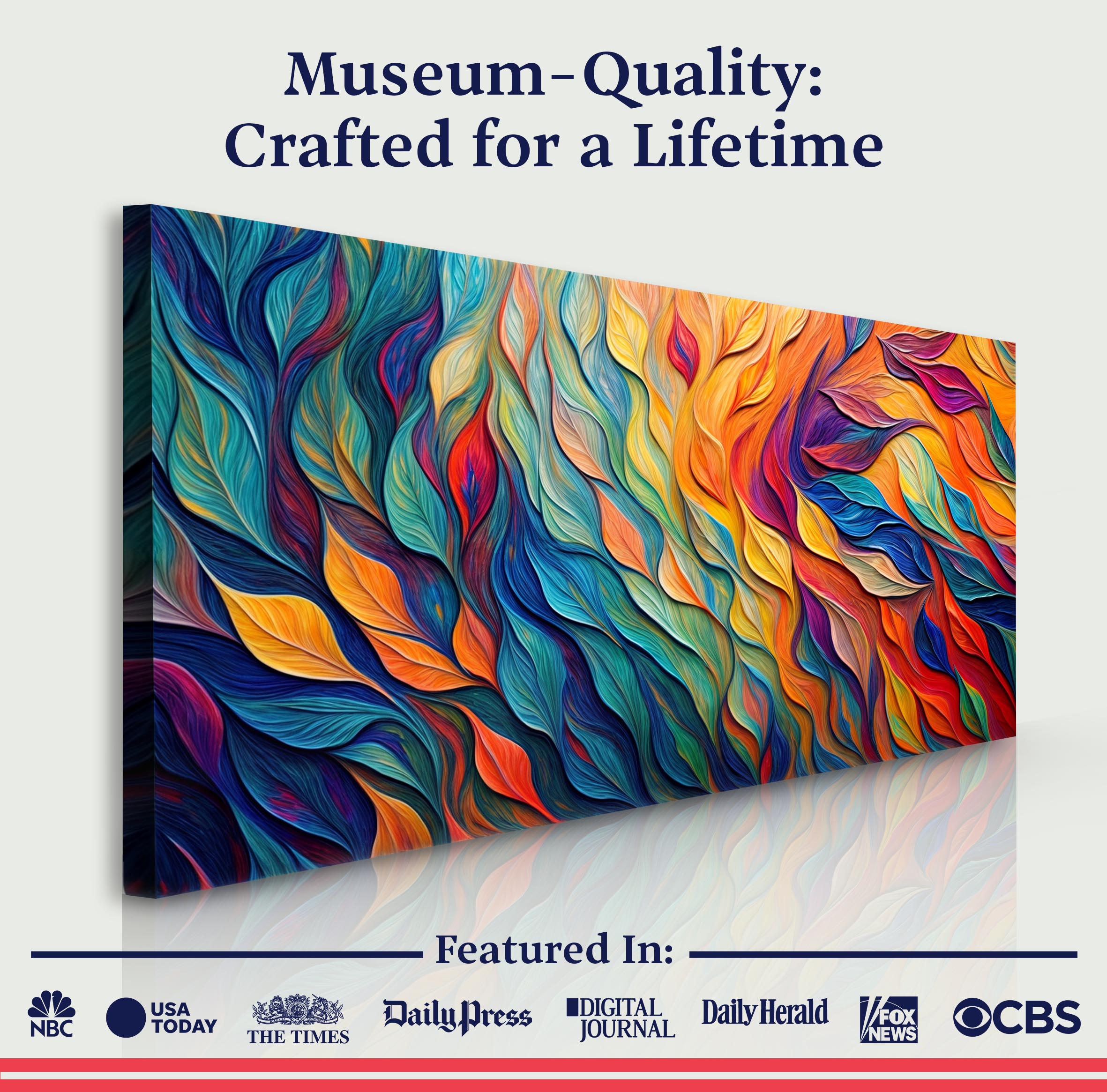 Chroma Whispers Impasto Wall Art