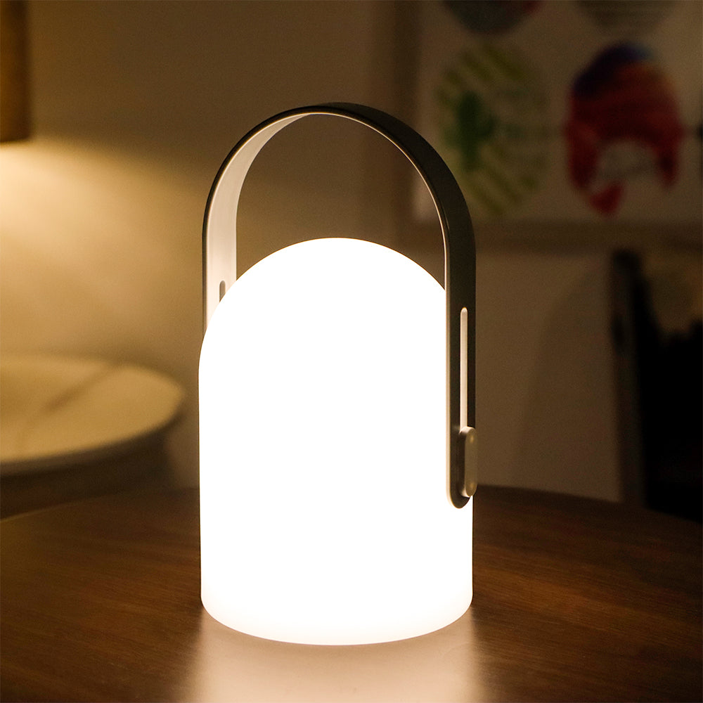 Portable Cordless Rechargeable LED Lantern: 3-Step Dimmable with Remote-0