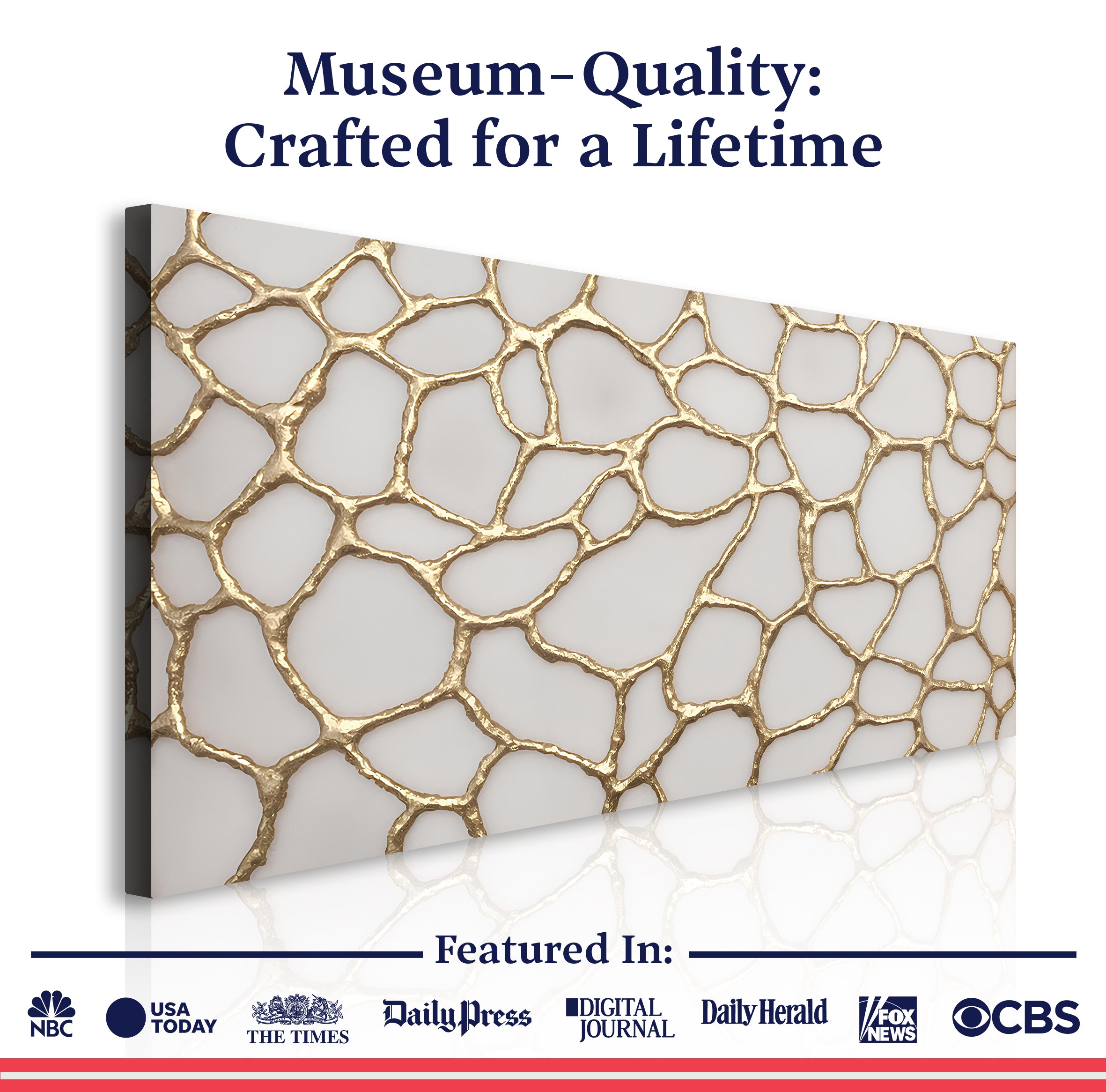 Golden Neurons Wall Art