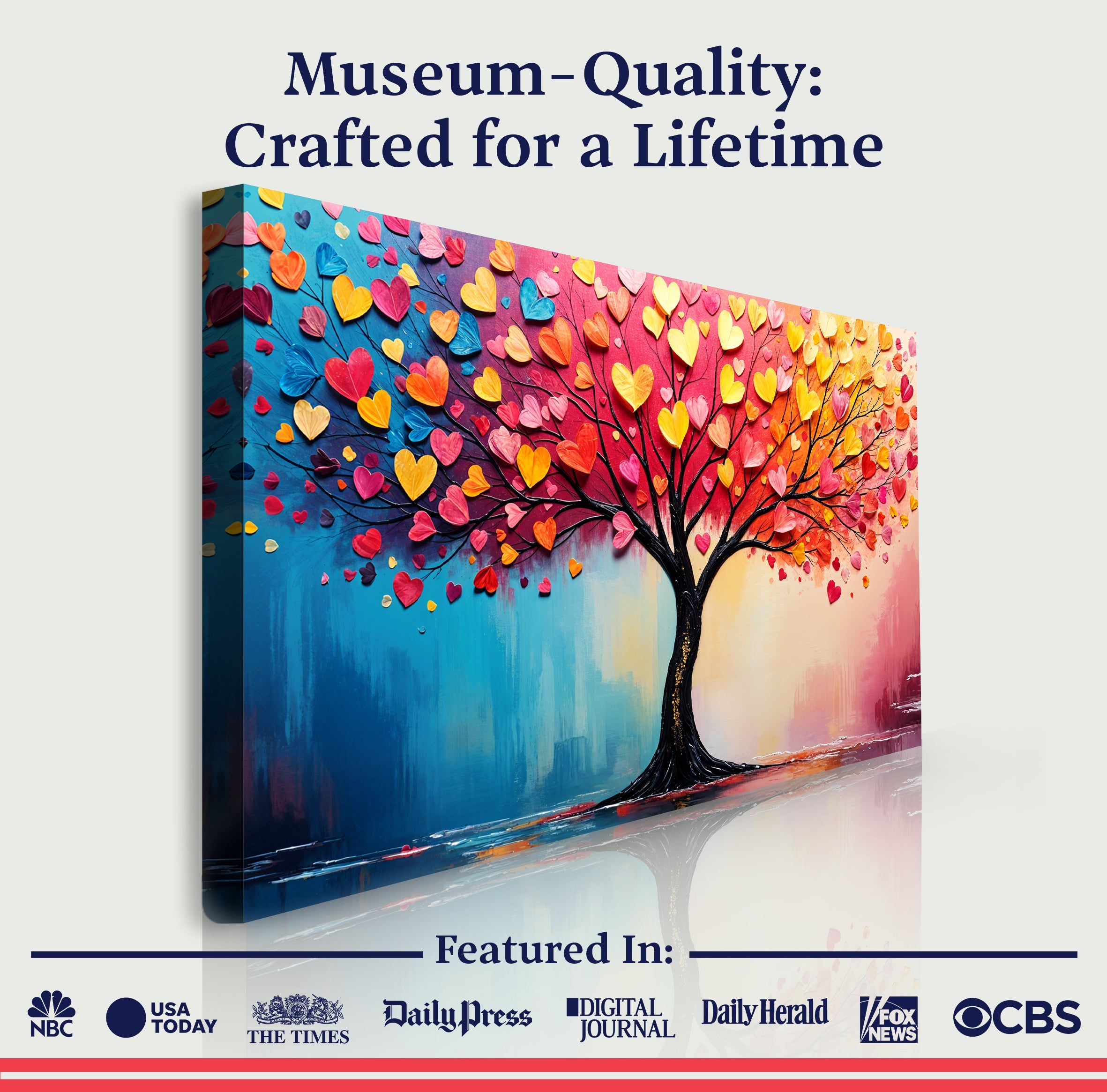 Living Rainbow Impasto Wall Art