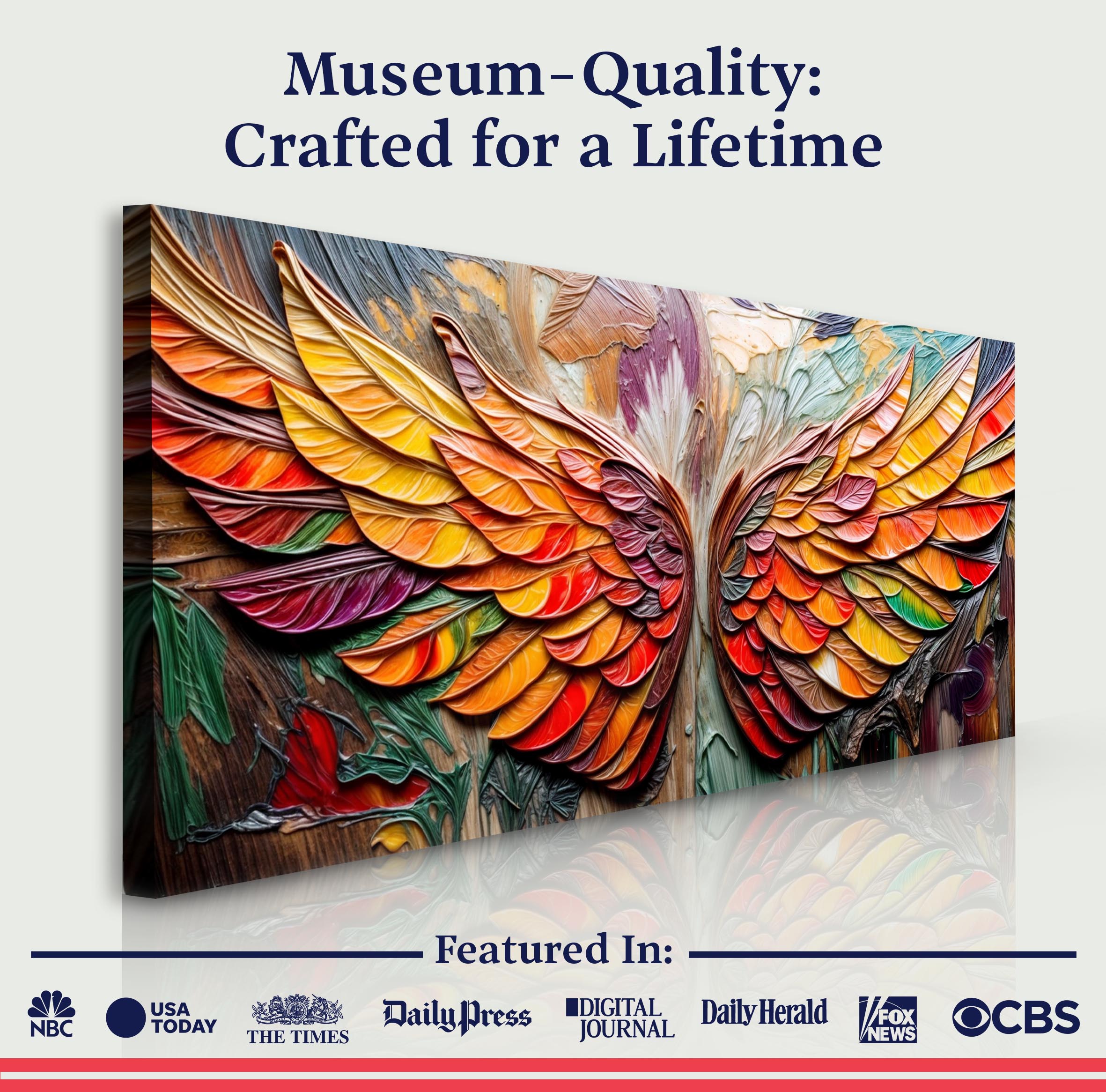 Wings Of Ascension Impasto Wall Art