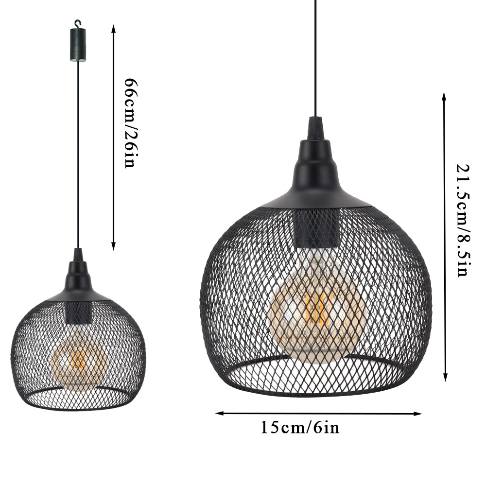 8.5"H Battery Powered Decorative Pendant Lamp(Round)-2