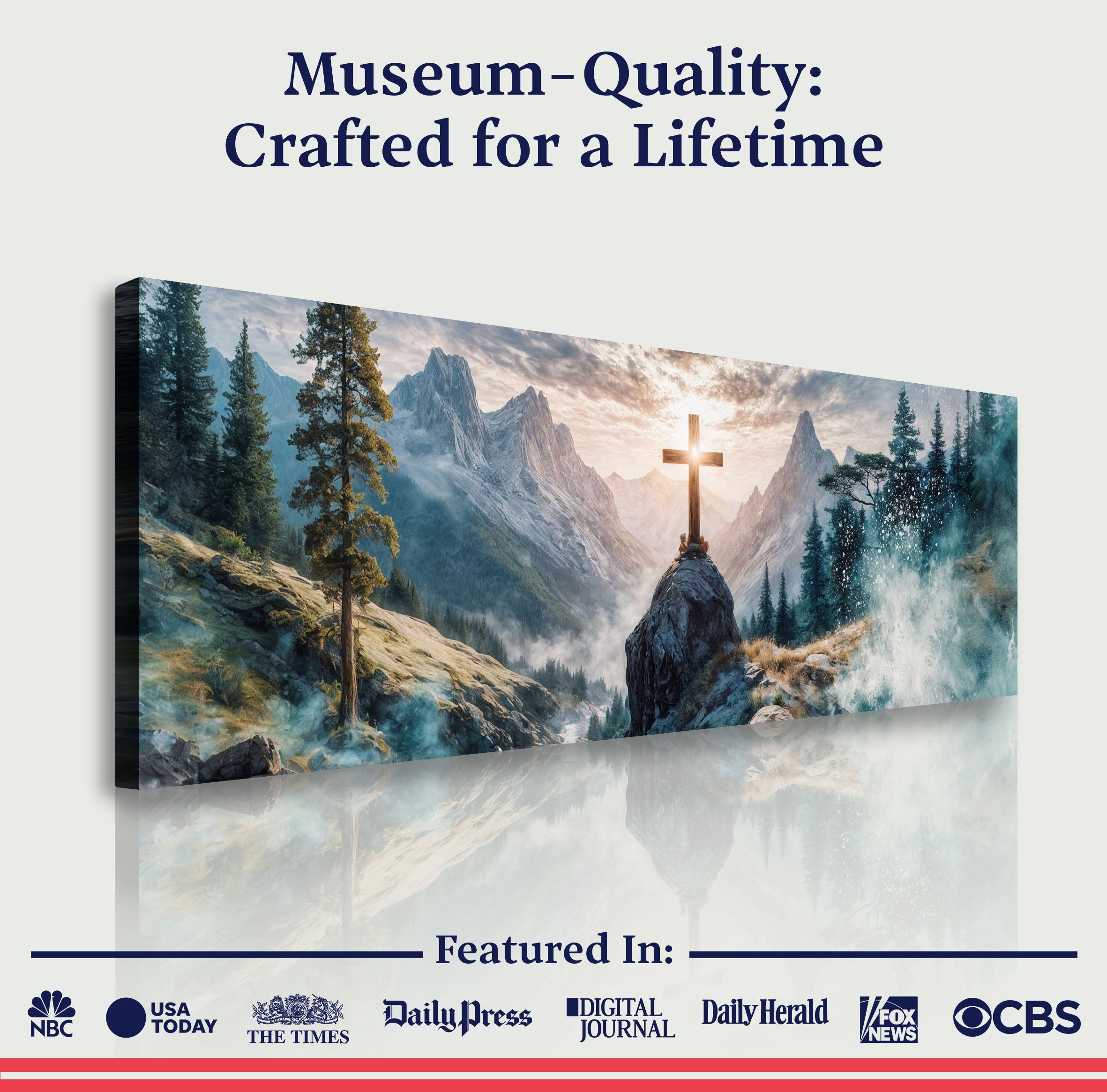 Cross On A Hill Faith Wall Art II