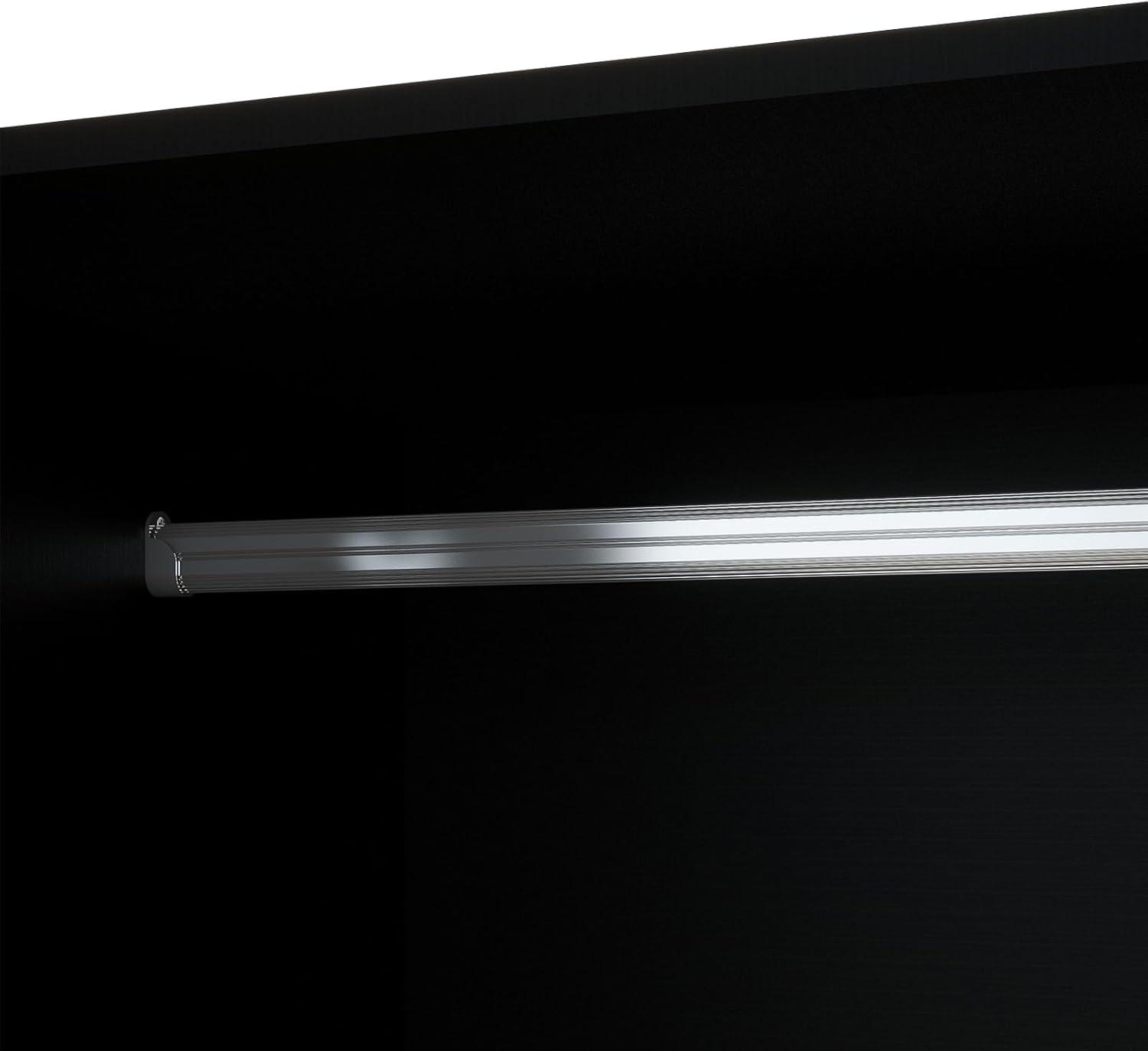 Modern Black Wooden Armoire Wardrobe with Mirror, 2 Doors, Drawers & Shelving | Large Capacity Closet for Bedroom - PRHOMZ