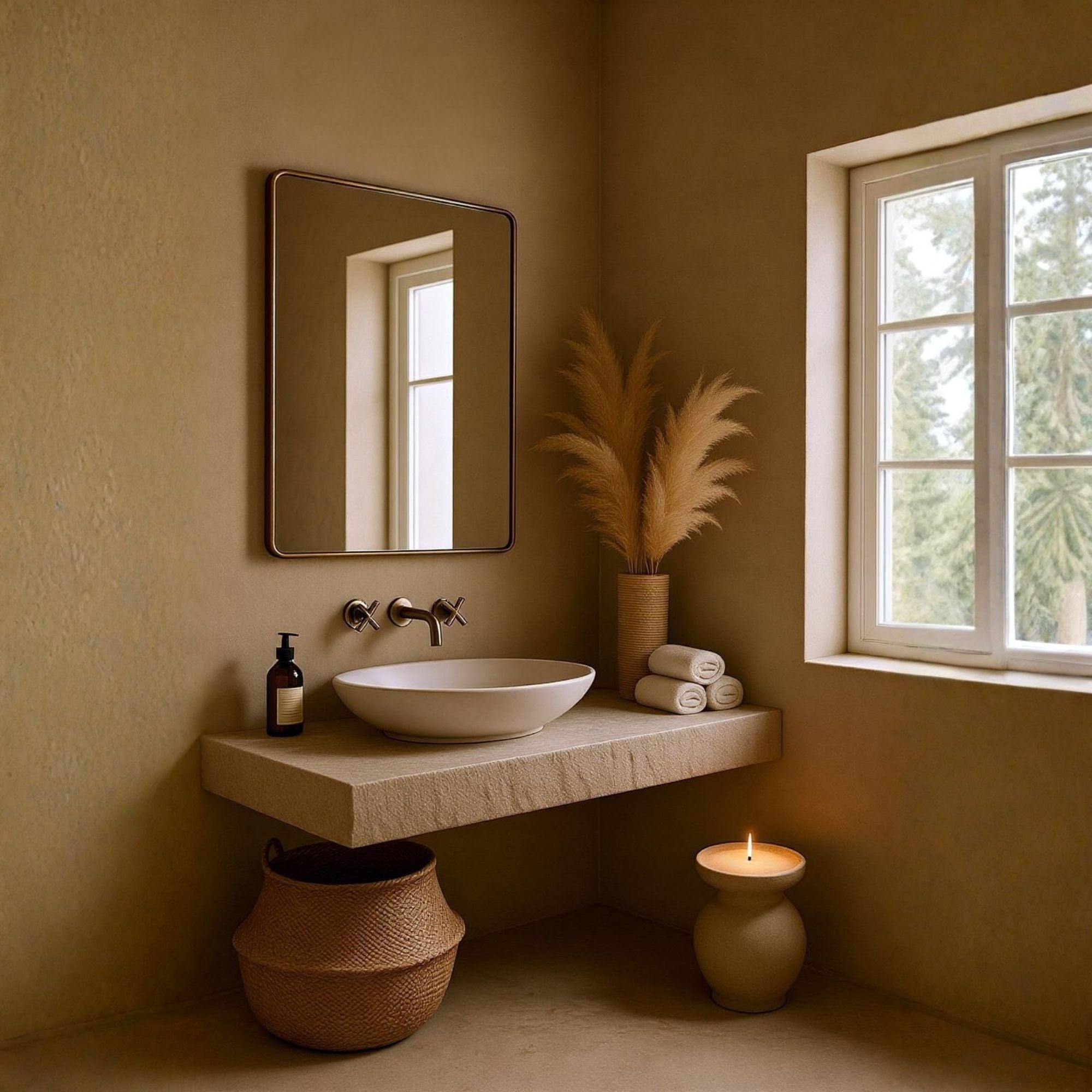 Rectangle Soft Detailed Wall Mirror - Elegant Decorative Mirror | Alpken