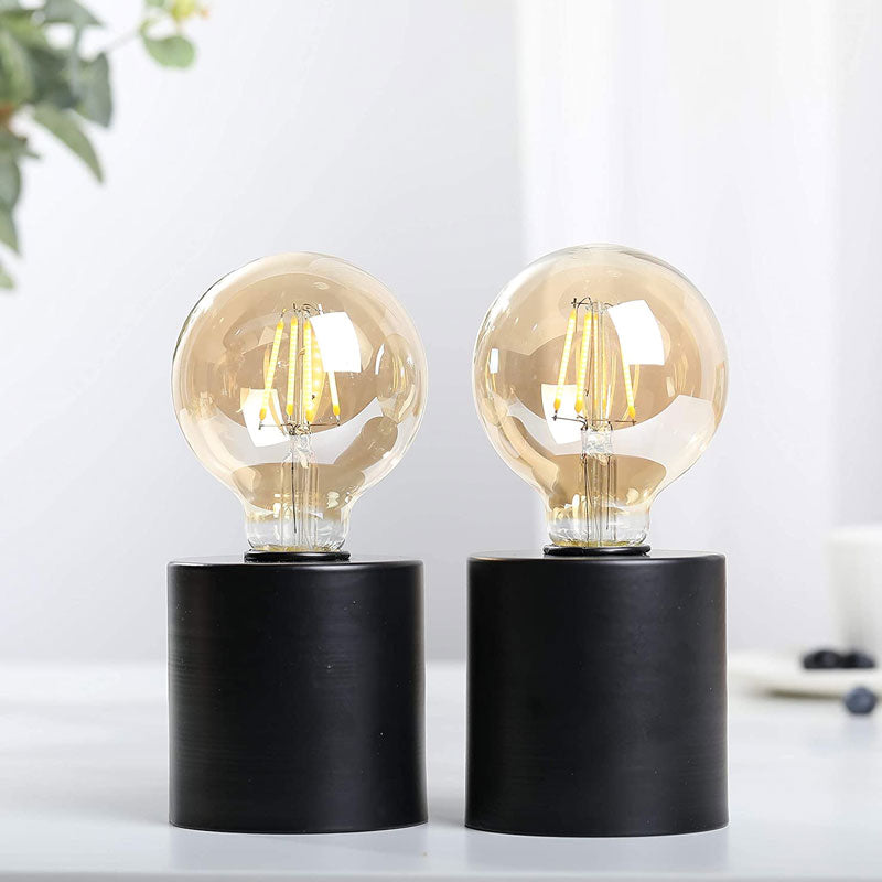 7" Tall Black Battery Powered Table Lamp(Set of 2)-0