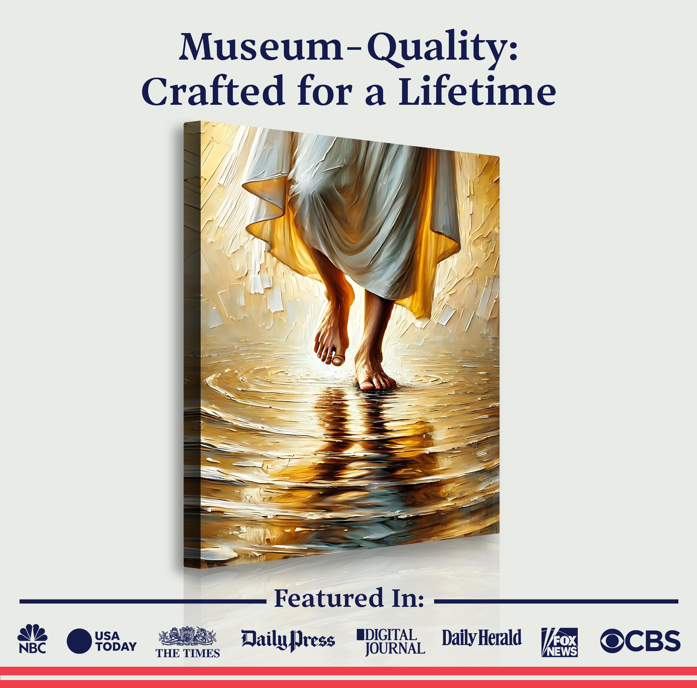 Jesus Christ Walking On Water Faith Wall Art