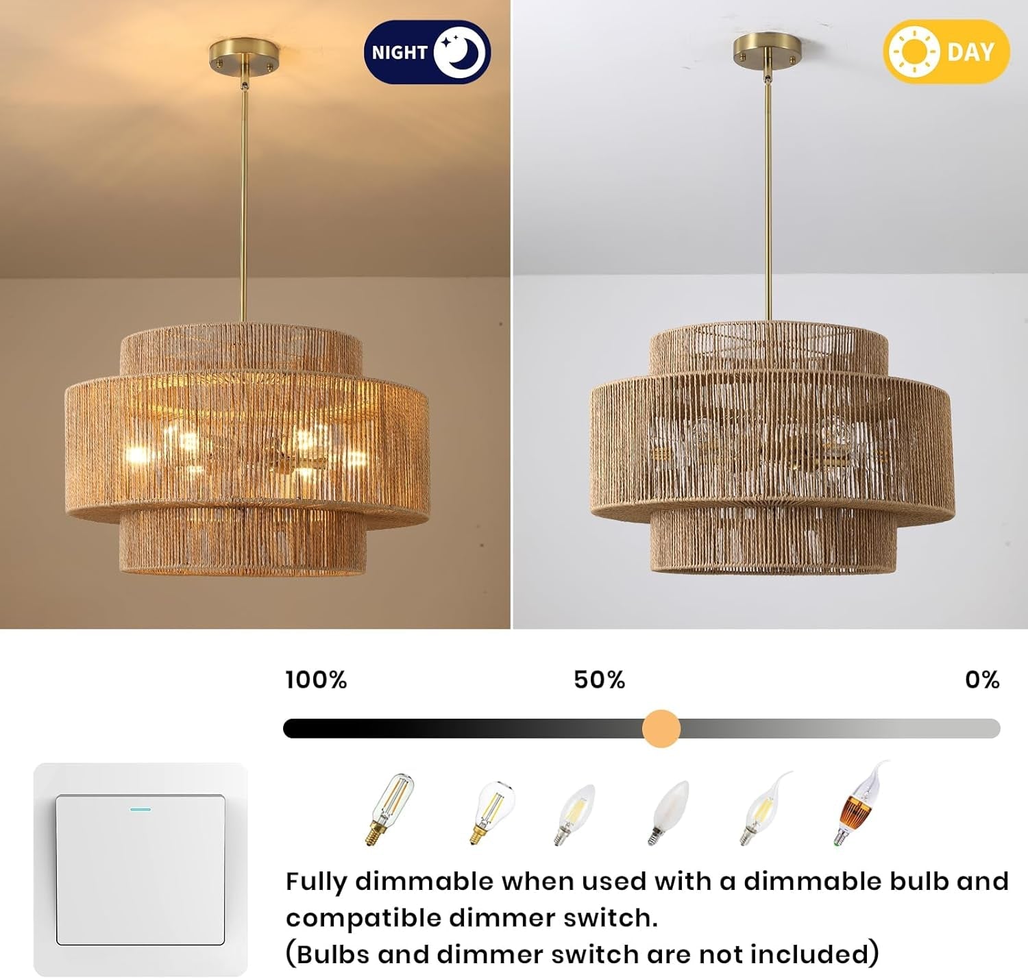 Twenty Four Inch Handwoven Chandelier Dining Room Fixture-4