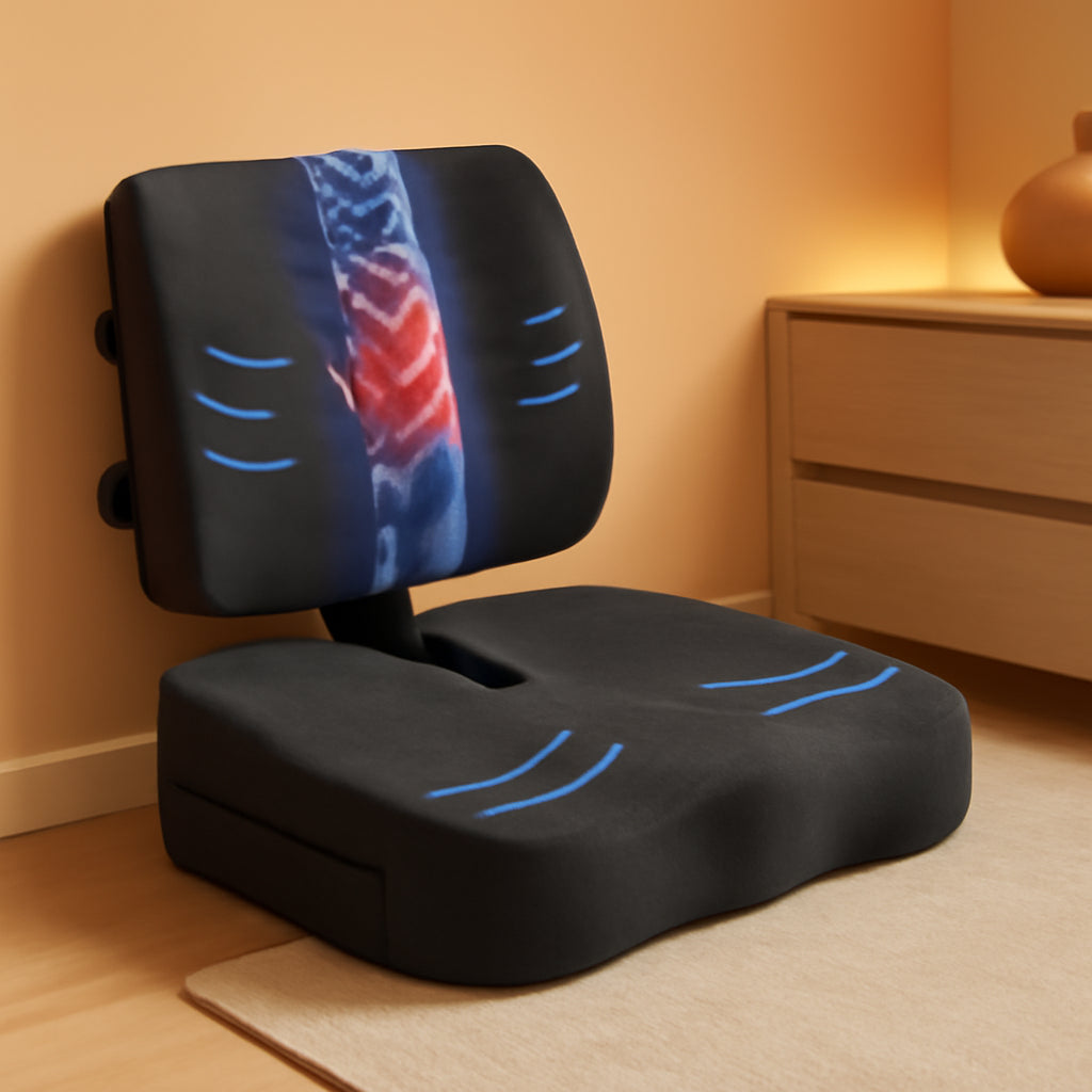 Memory Foam Lumbar Support Seat Cushion For Office Chair