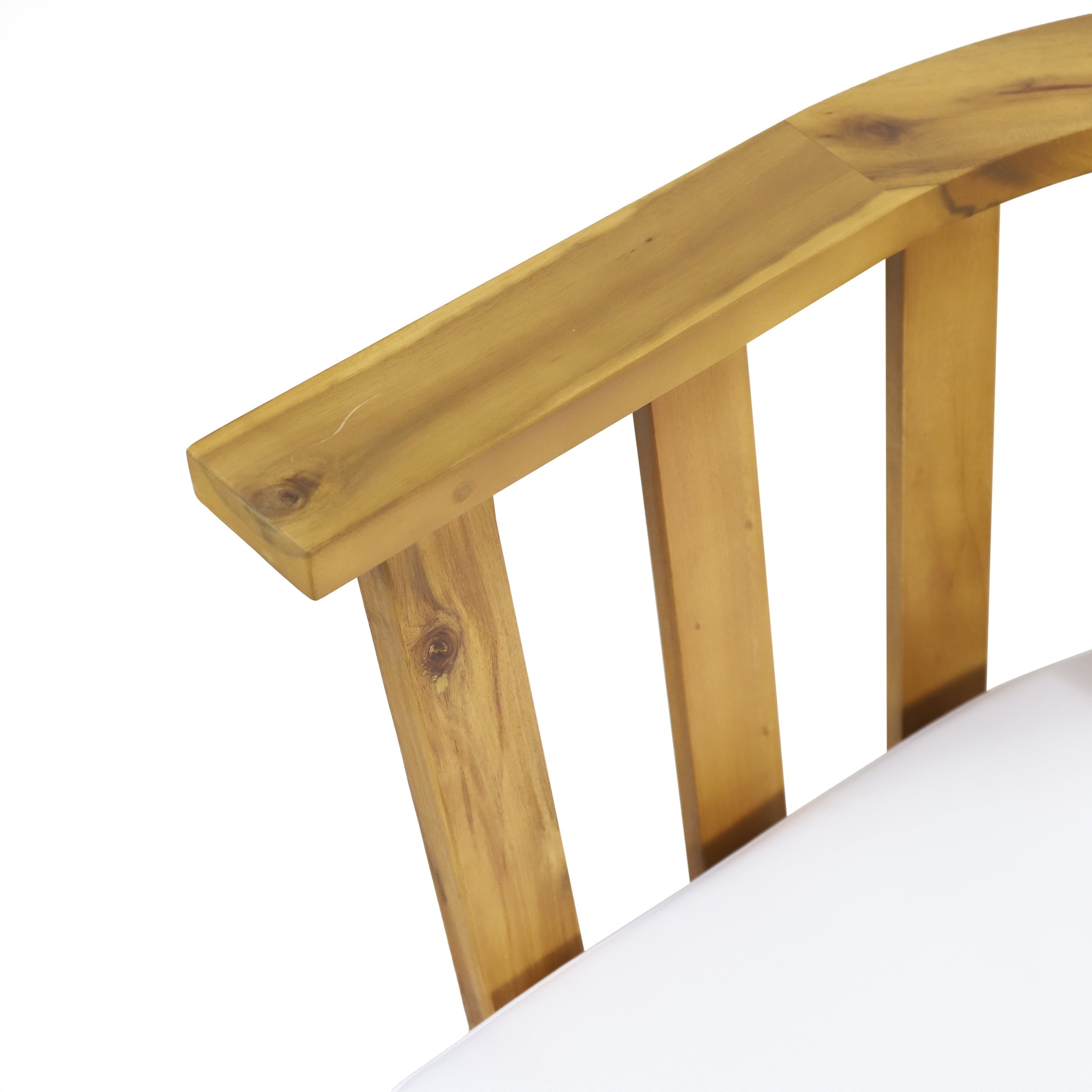 4-Pieces Acacia Wood Patio Furniture Set with Cushions