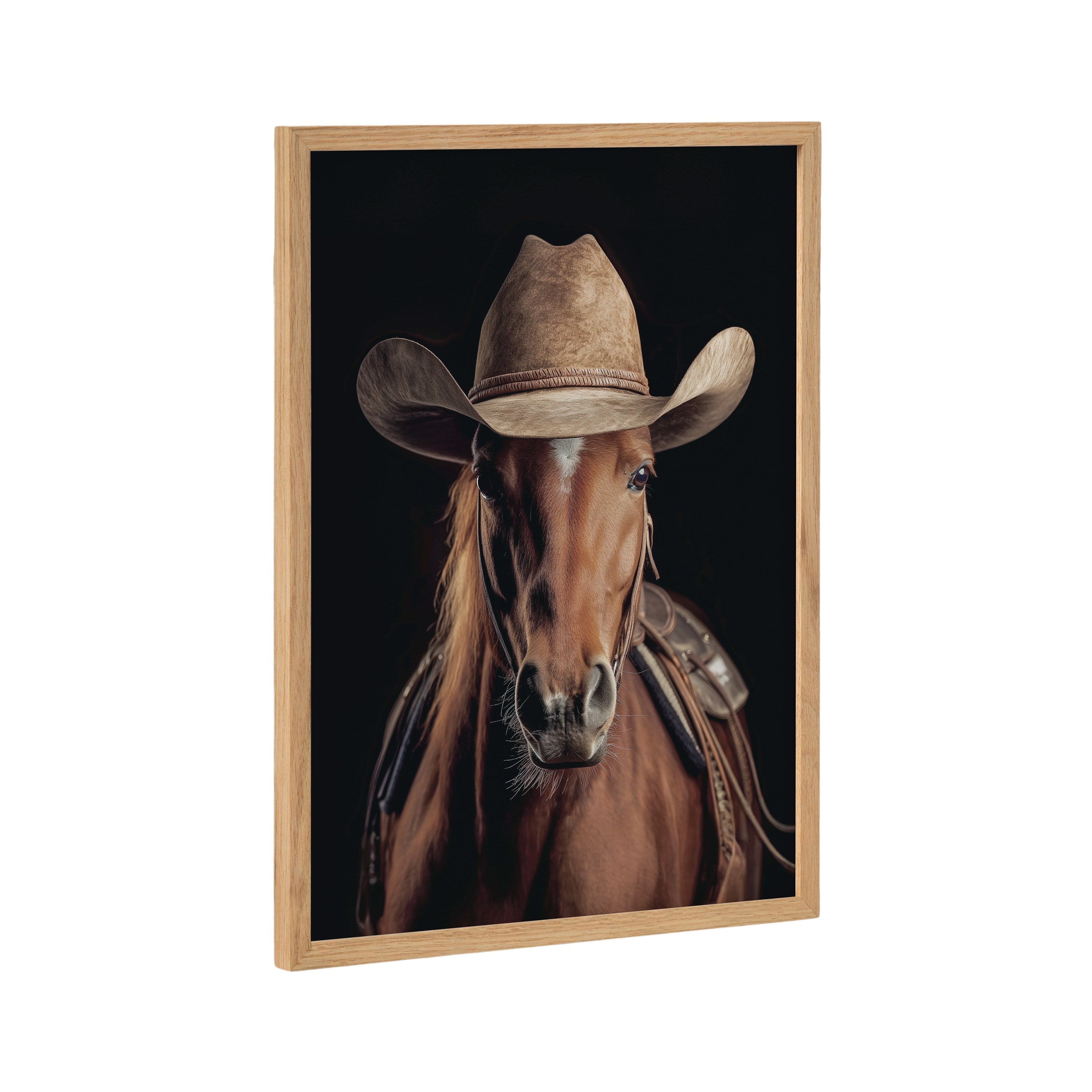 Gallery Horse Wearing a Western Cowboy Hat Print by The Creative Bunch Studio