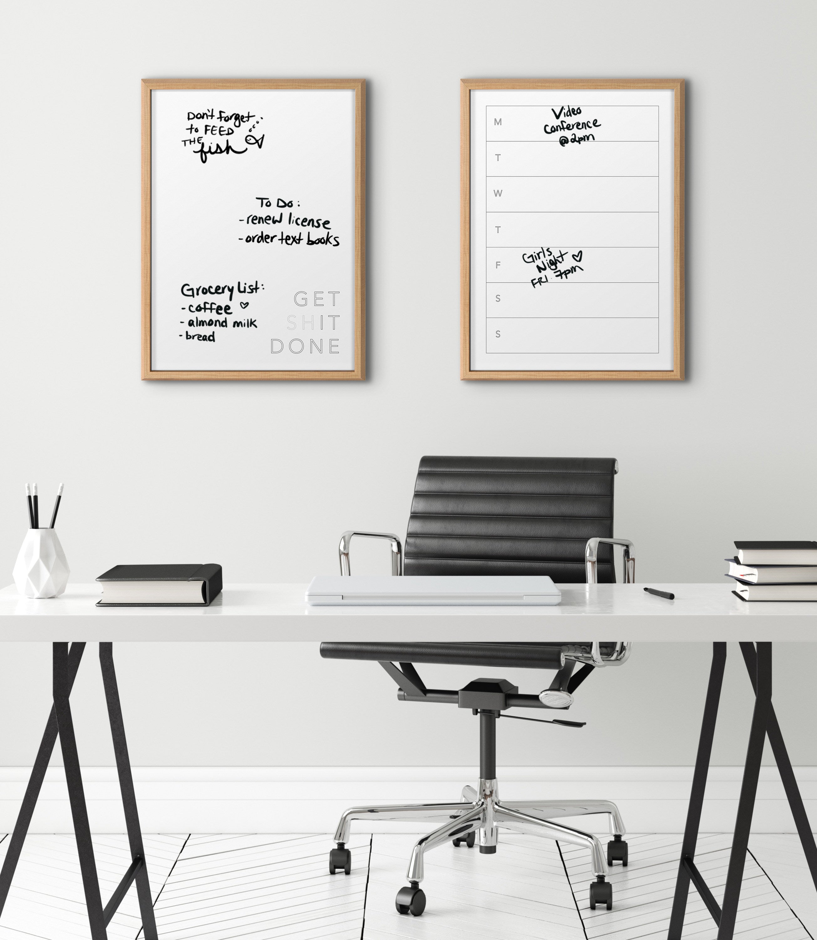 Blake Get It Done Framed Printed Glass by The Creative Bunch Studio