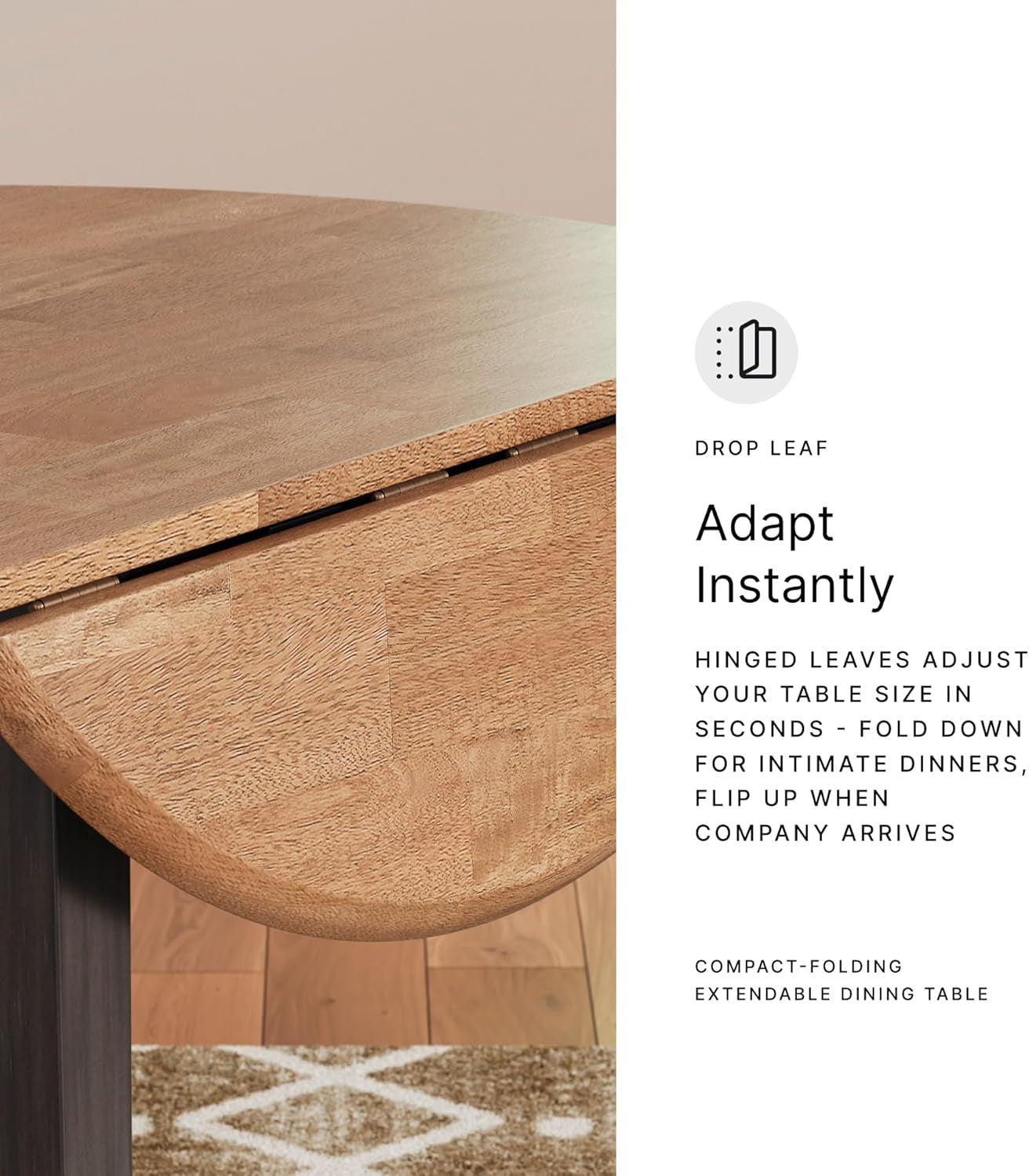 Gray Drop Leaf Dining Table Seats Four With Two Leaves