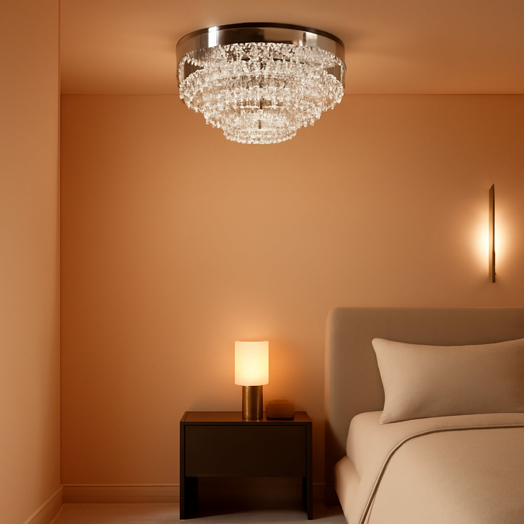 11.8 Inch Crystal Chandelier Ceiling Light 6500K LED-0