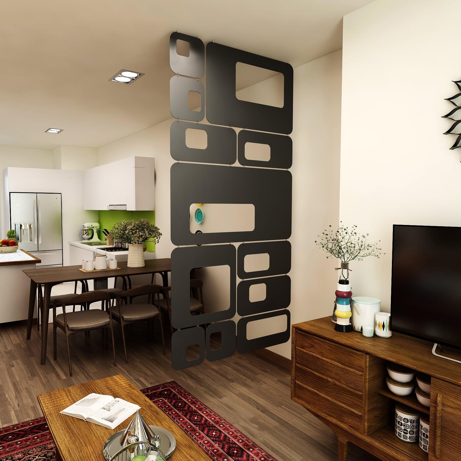 Retro 70s Decor Suspended Room Divider - PRHOMZ