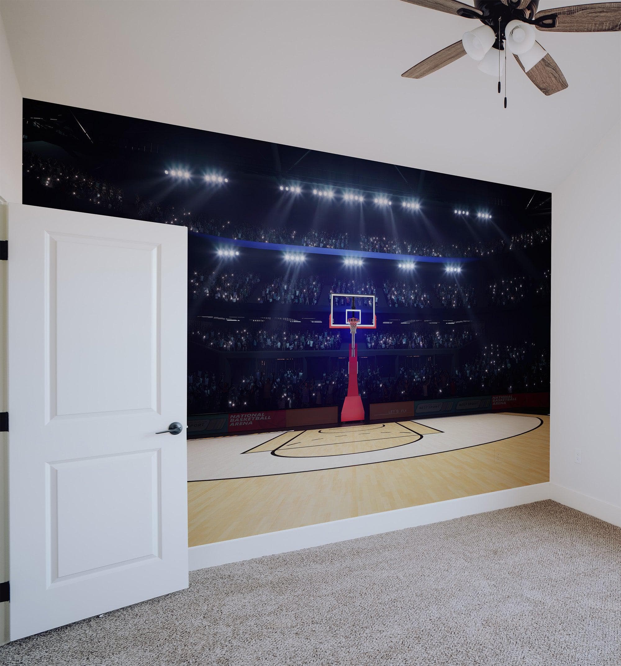 Basketball Court Stadium Wallpaper Mural. #7013