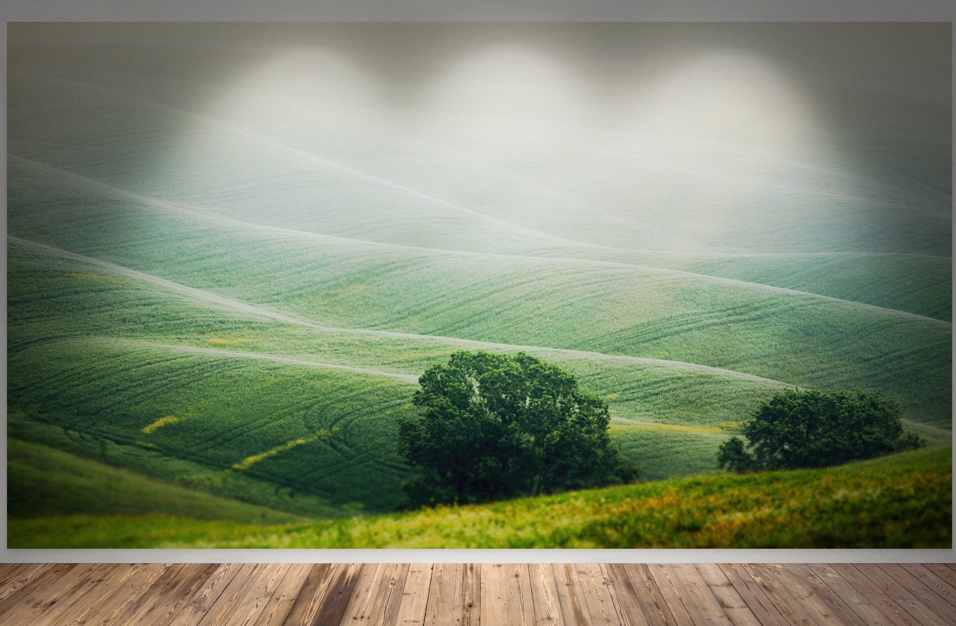 Tuscany Rolling Hills Meadow Wall Mural. Italian Countryside. #7053