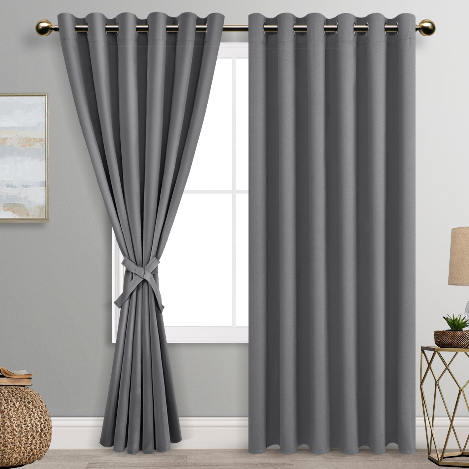 Custom Curtains: 100% Blackout Curtains, Set of 2 Panels-0