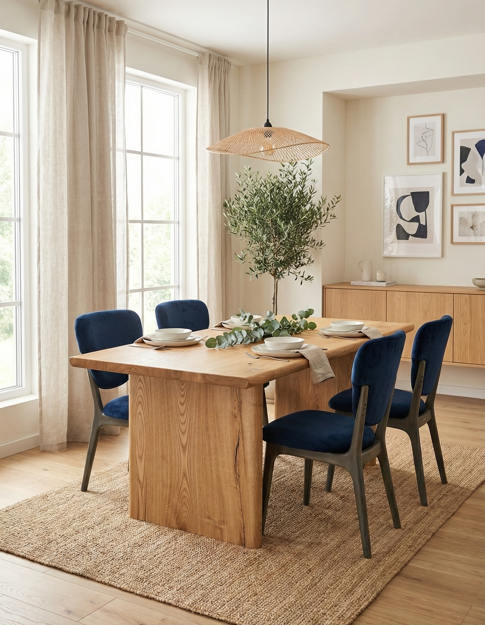 Minimal Solid Dining Table