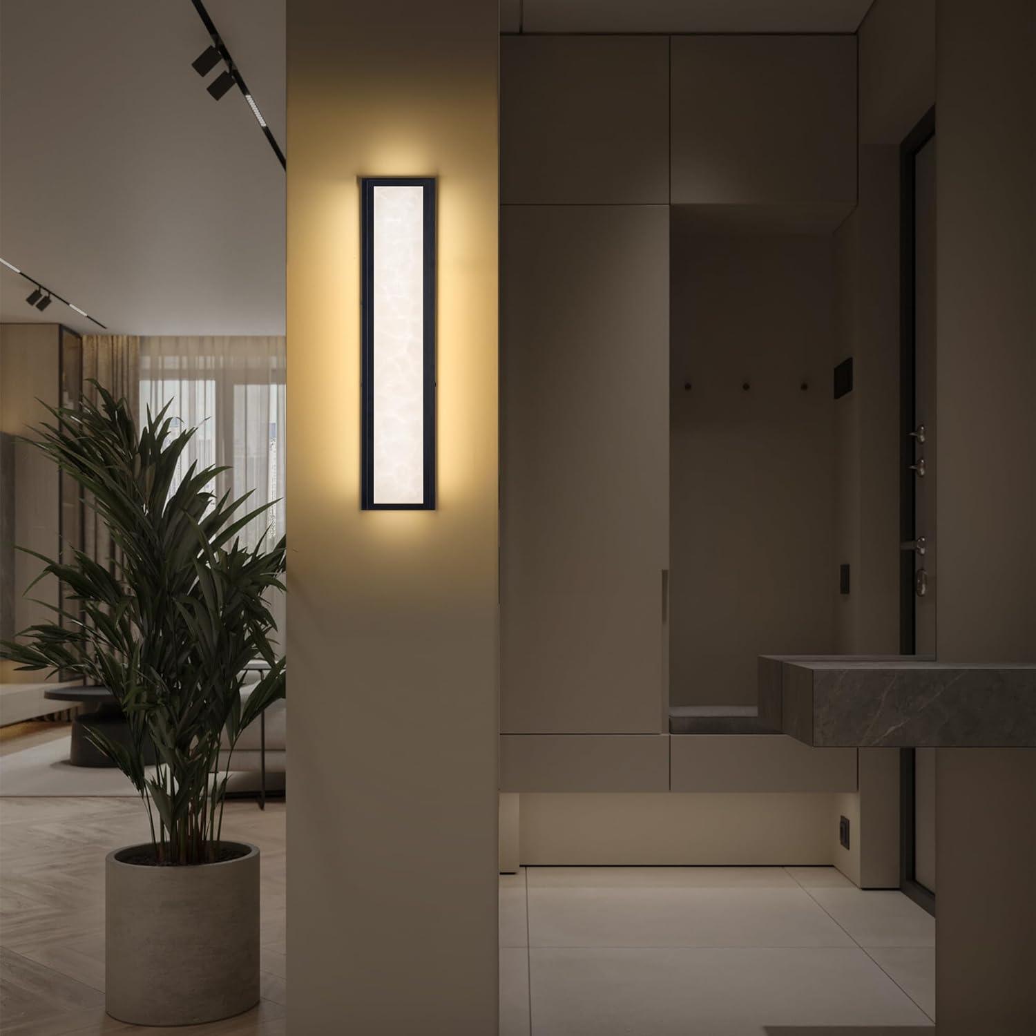 IP65 Waterproof Marble Front Porch Light Exterior Wall Sconce - PRHOMZ