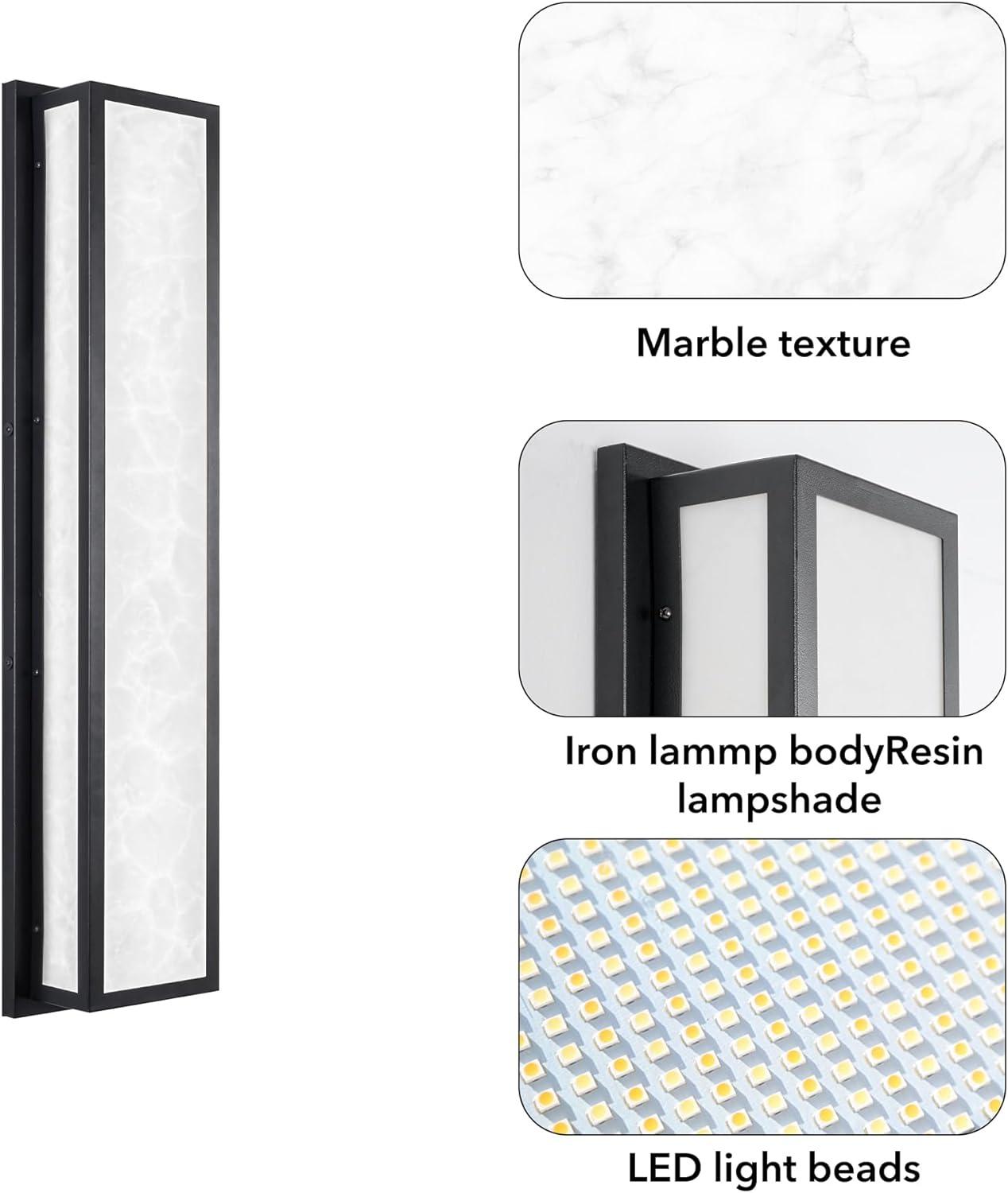 IP65 Waterproof Marble Front Porch Light Exterior Wall Sconce - PRHOMZ