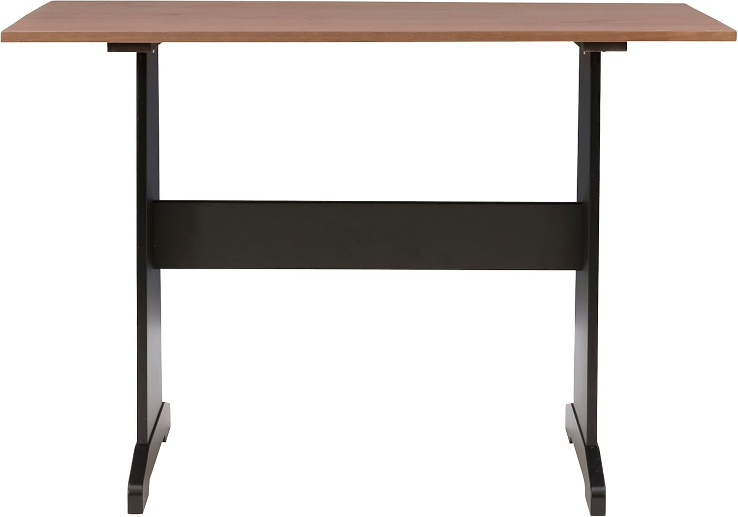 Black Pecan Five Seat Dining Set With Storage Benches