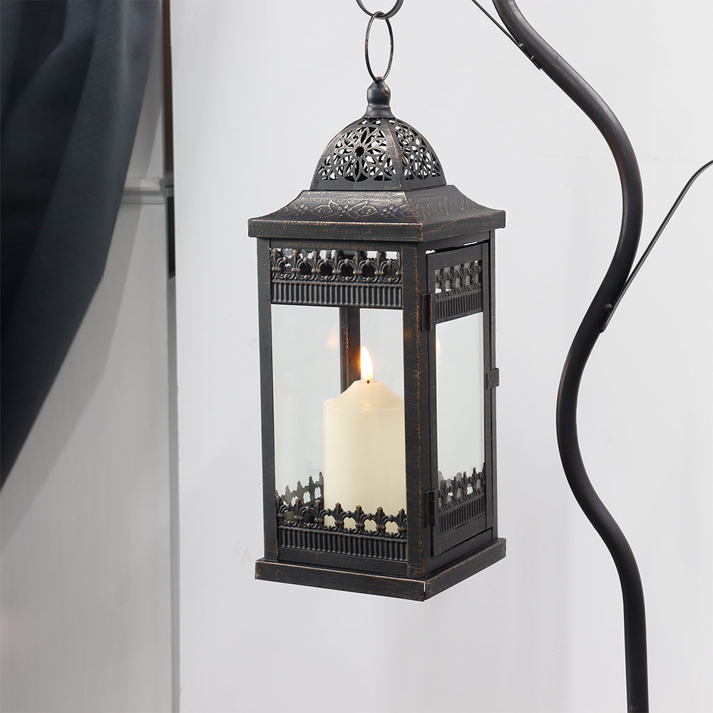 14.5" High Vintage Style Hanging Lantern-4